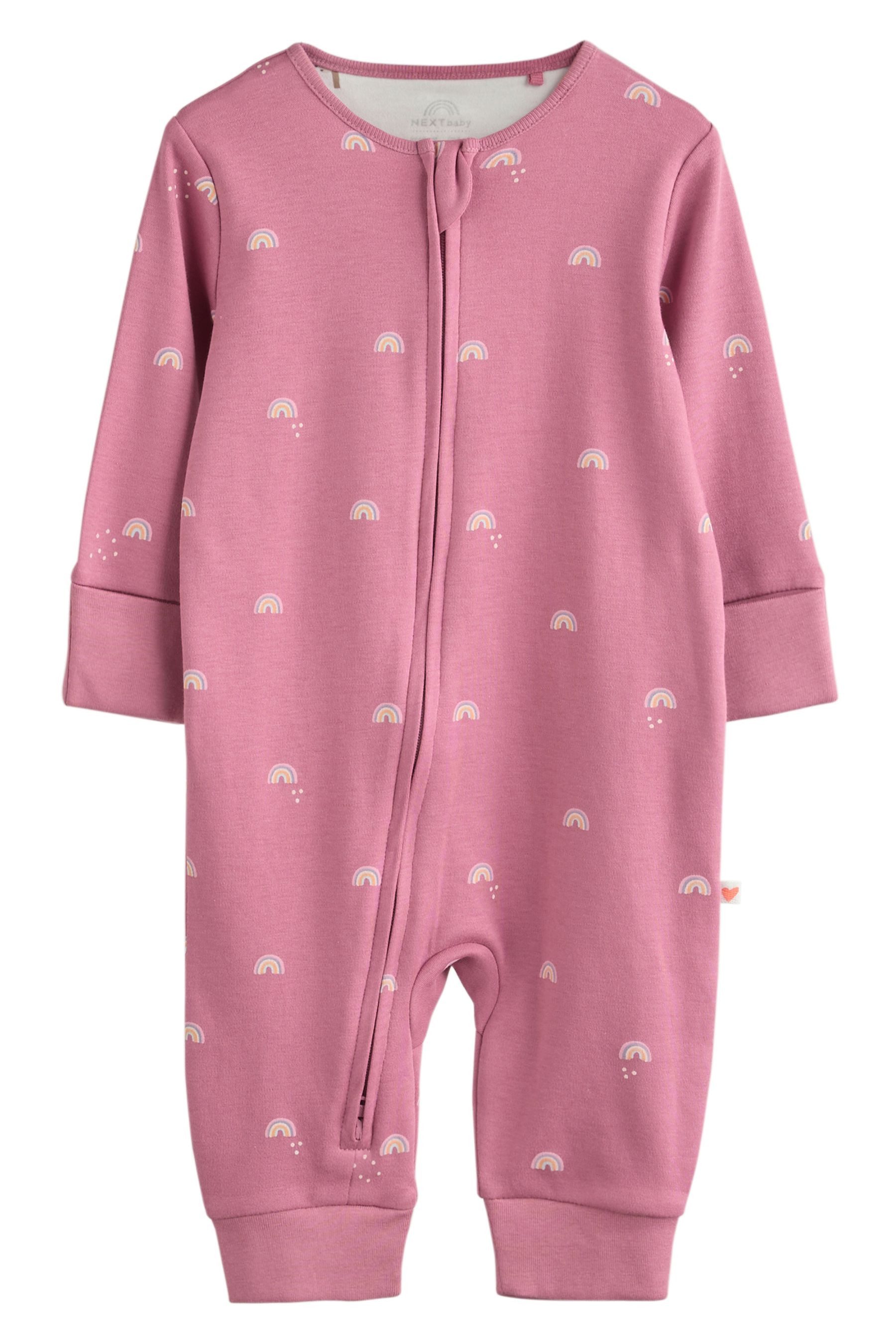 Next Schlafoverall Gerippte Babyschlafanzüge ohne Fuß, 3er-Pack (3-tlg)