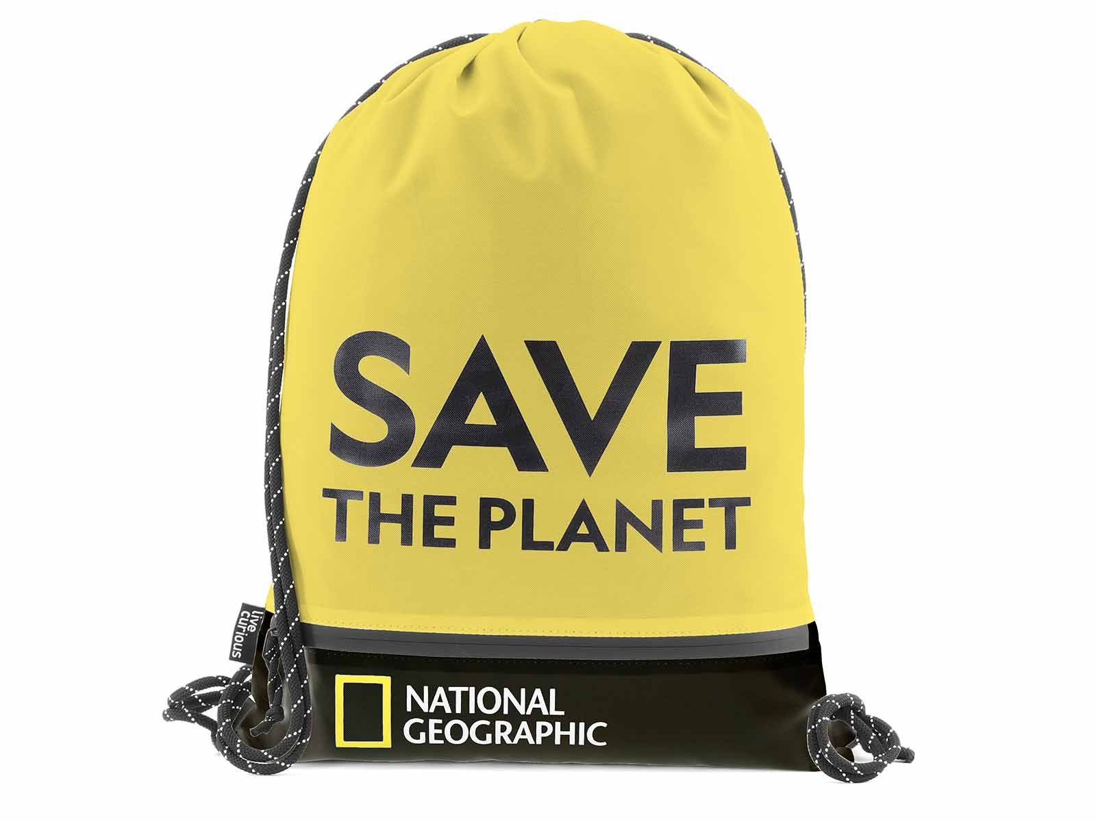 NATIONAL GEOGRAPHIC Turnbeutel Saturn N08904 Sportbeutel (ein Stück, 1-tlg., ca. B/H/T 34/49/0,5 cm), recycelt