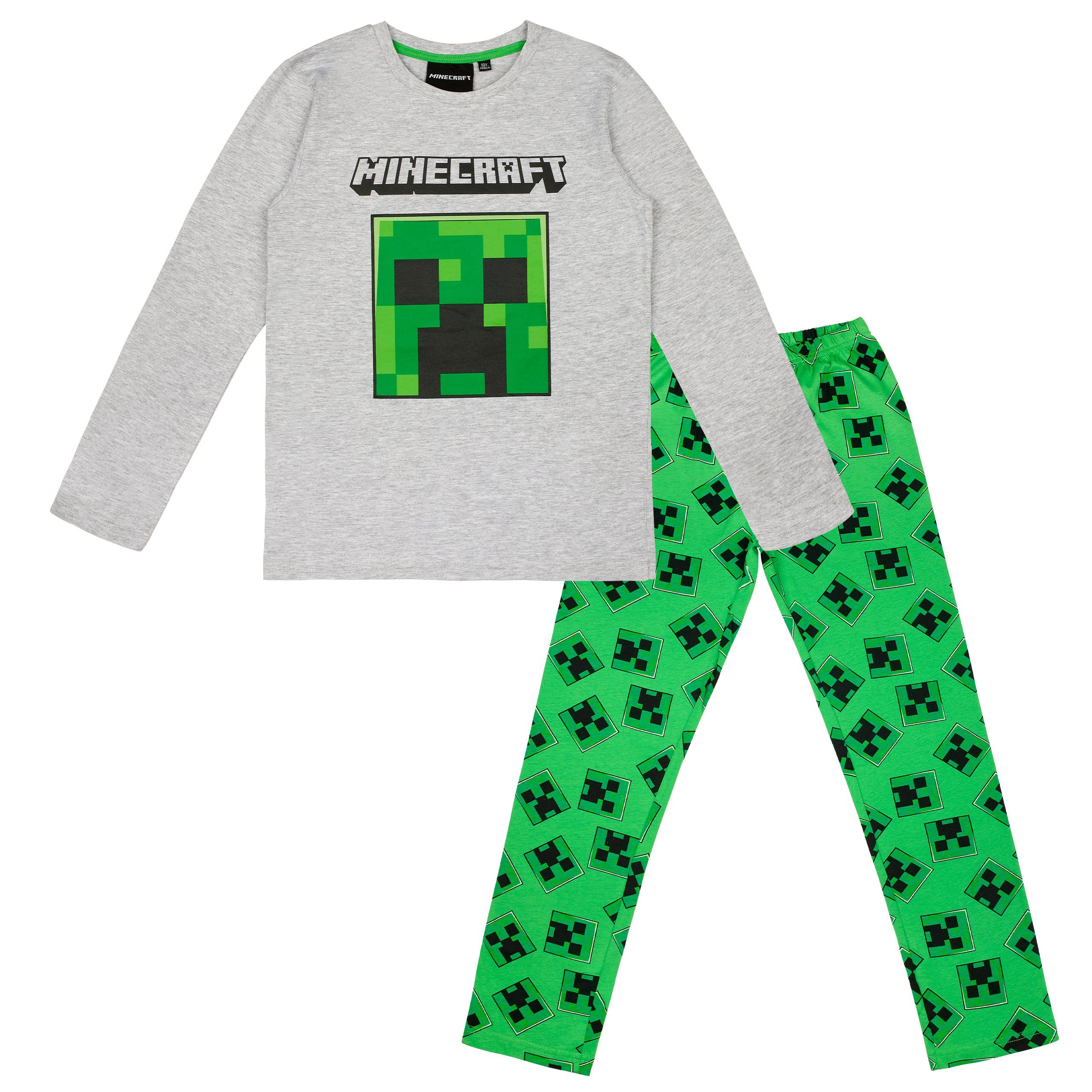 Minecraft Schlafanzug Minecraft Creeper Jungen Schlafanzug Pyjama Langarm