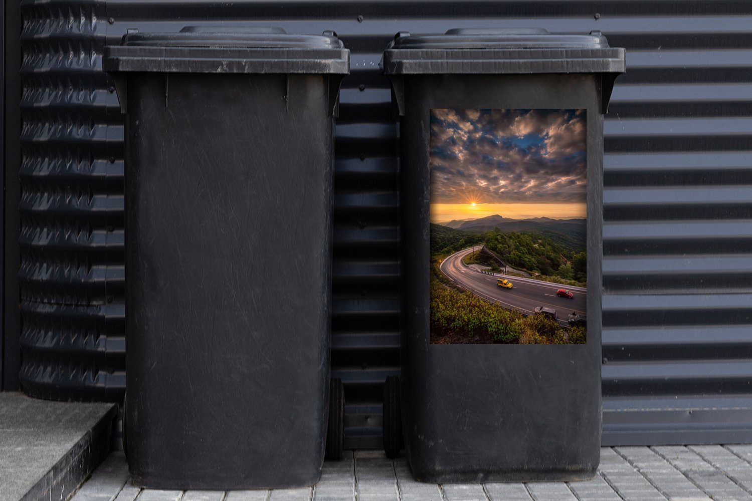 Mülltonne, Inthanon Park St), Wandsticker auf Berggipfel Sticker, Container, Doi (1 Abfalbehälter Mülleimer-aufkleber, den National des Autos Zwei zu fahren MuchoWow