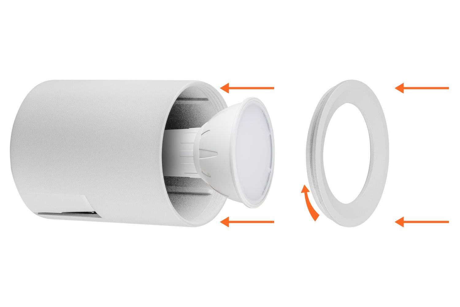 LEDANDO LED Deckenspots LED Nirual - Deckenleuchte - GU10 4-flammig Spotl Spot weiß tauschbar