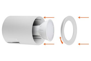 LEDANDO LED Deckenspots LED Deckenleuchte Nirual 4-flammig - weiß - dimmbar - GU10 - Abstrahlw