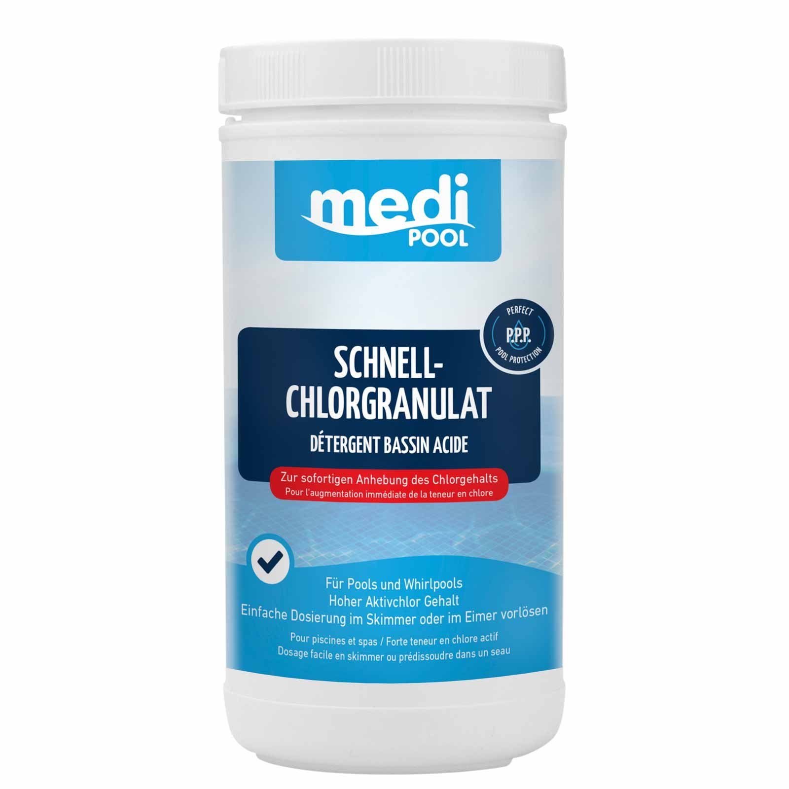 mediPOOL Chlorgranulat SchnellChlor Granulat - Chlorgranulat, Aktivchlor, Poolpflege, (Kein Set)