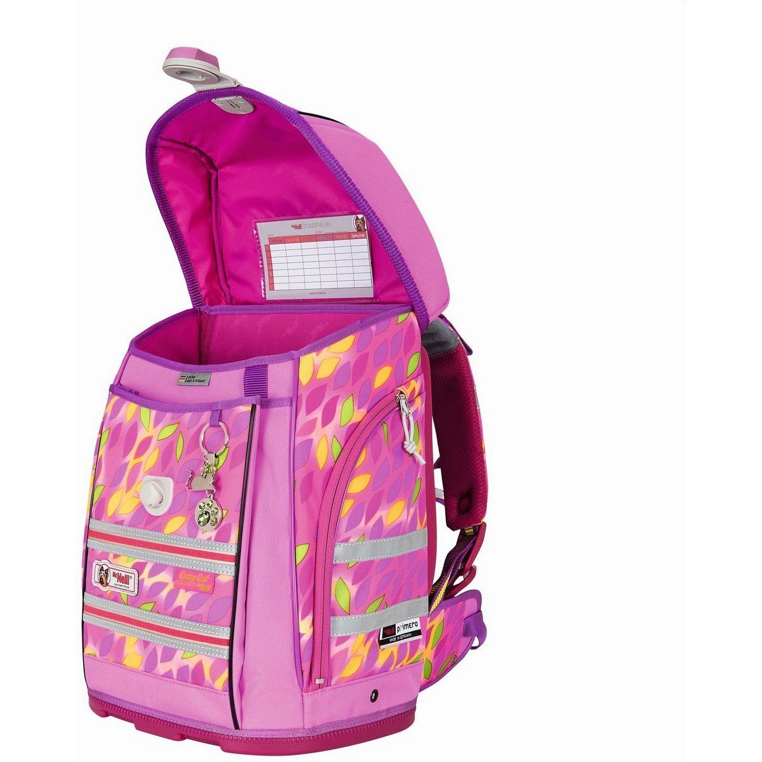 McNeill Schulranzen Schulranzen Set 4-tlg. Ergo Primero McLight Crazy Cat