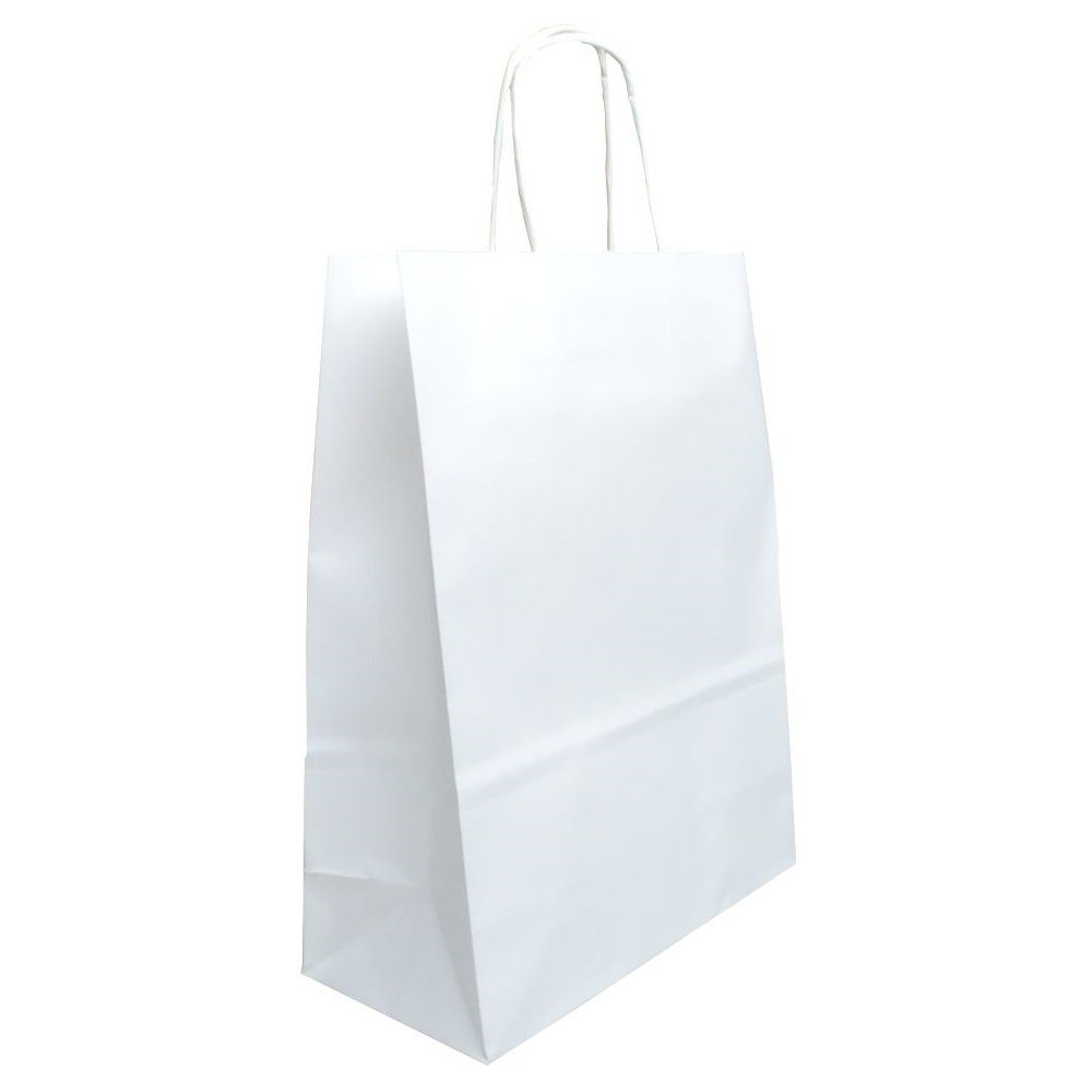 40x16x45cm 50 Papiertaschen - VP toptwist® weiß VP Tragetasche
