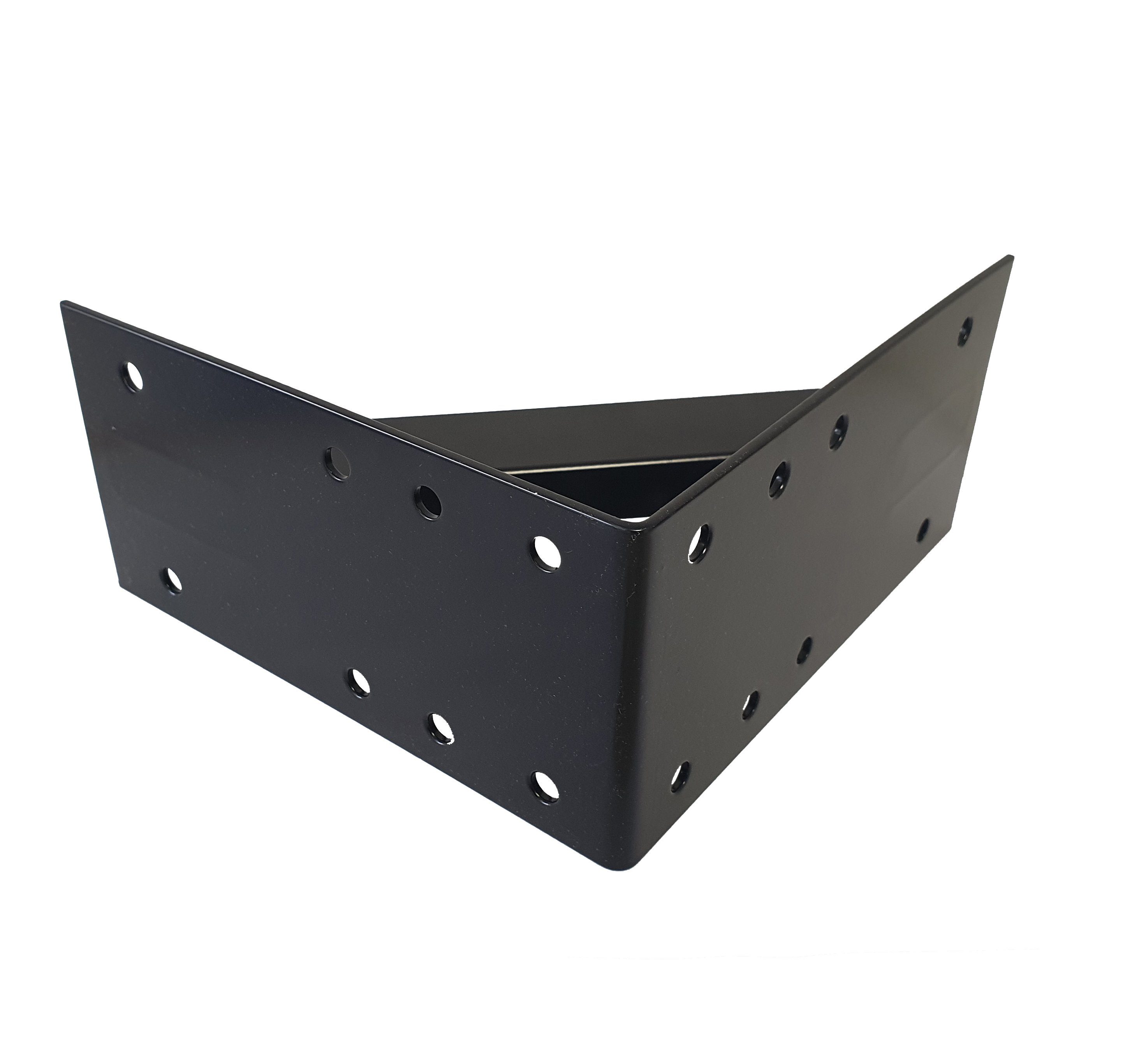 Stahl Holzverbinder Winkel verstärkt stark schwarz Holzkonstruktionsbeschlag, 25x25x10 dynamic24 extra