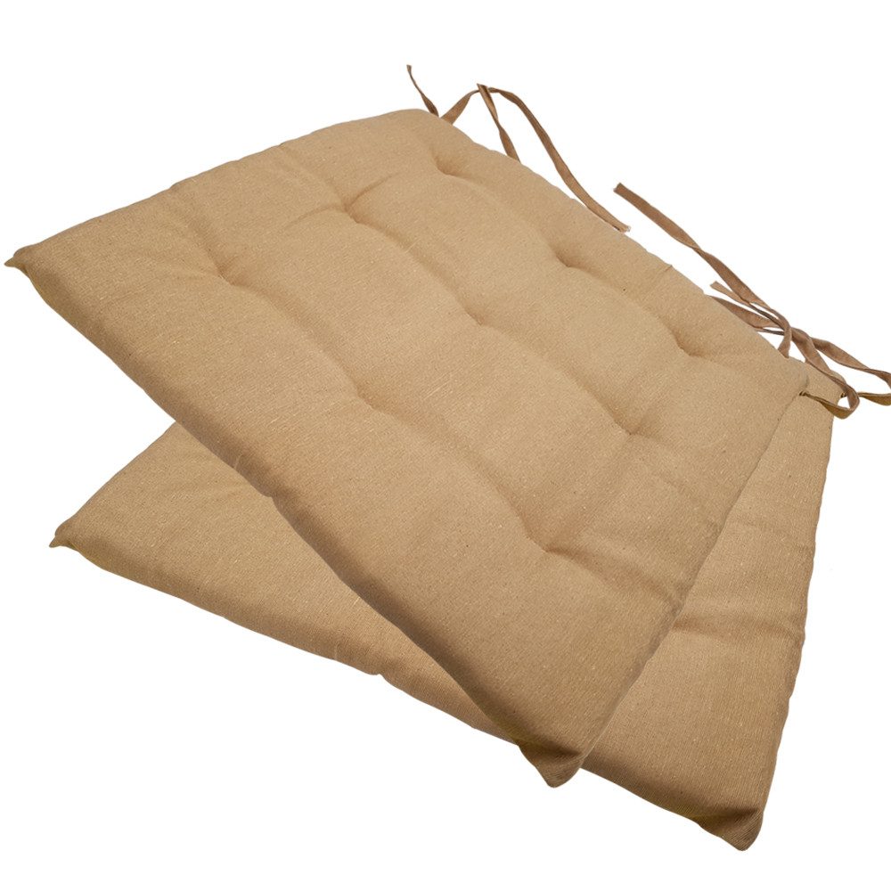 NYVI Stuhlkissen Sitzkissen Nizza 2er Set, Elegante Steppung, robuster Stoff