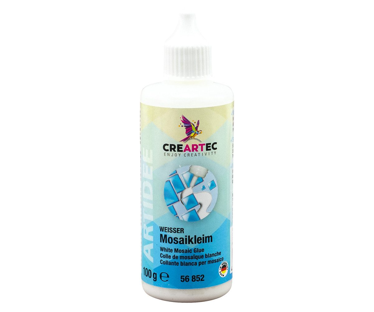 CREARTEC Klebstoff weißer Mosaikkleber - 100g, ideal um alle Arten von Mosaiksteinen aufzukleben - Made in Germany