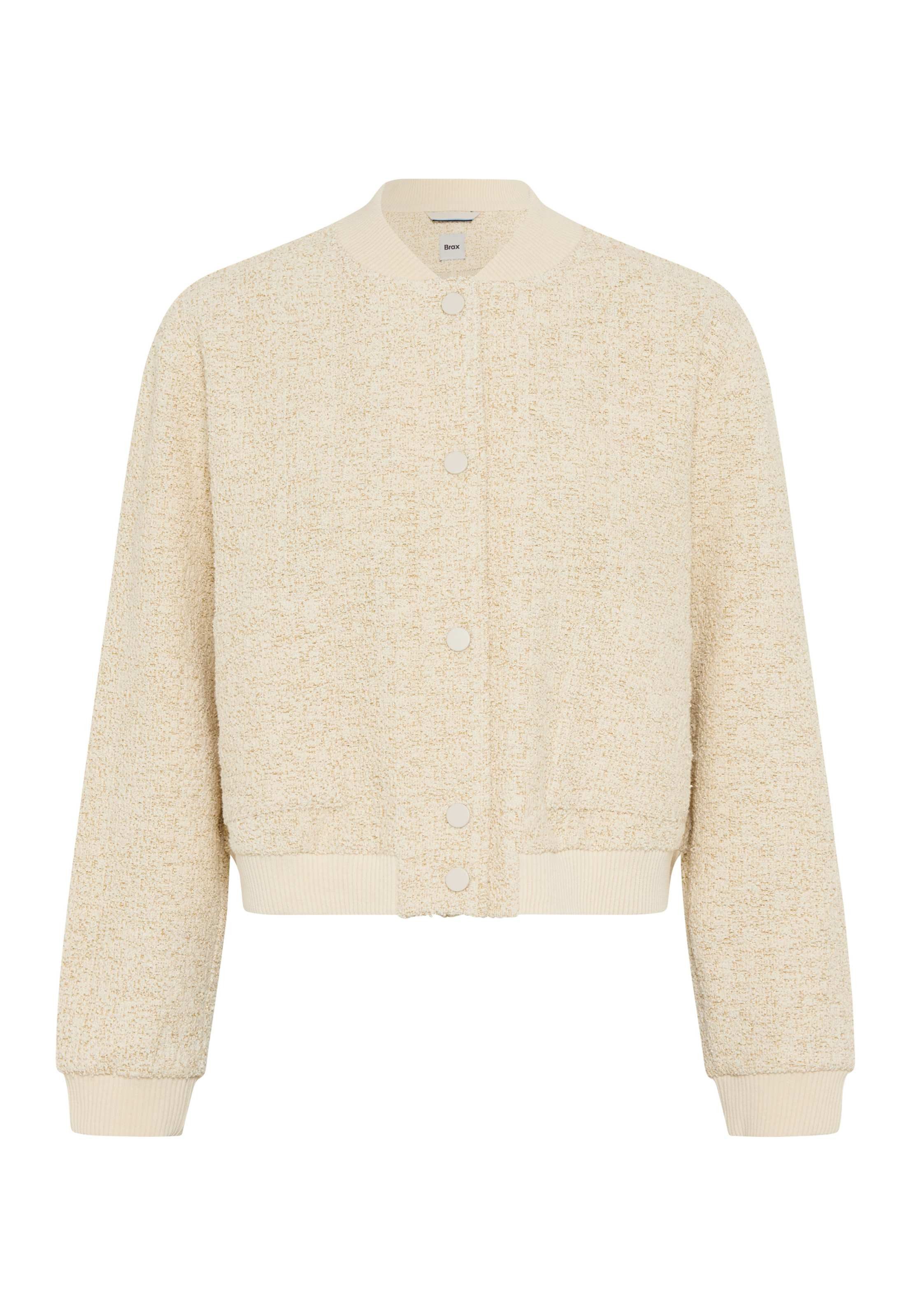 Brax Funktions-Kapuzensweatjacke Style BERNICE L Bouclé: Blouson im Baumwollmix – Bild 5 von 5