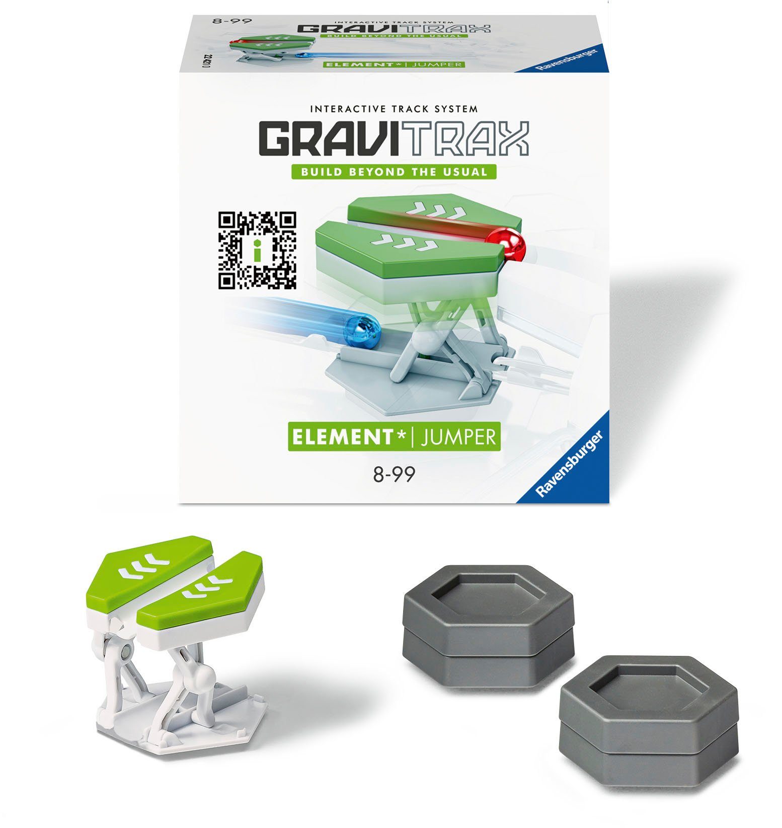 Ravensburger Kugelbahn-Bausatz GraviTrax Element Jumper, Made in Europe