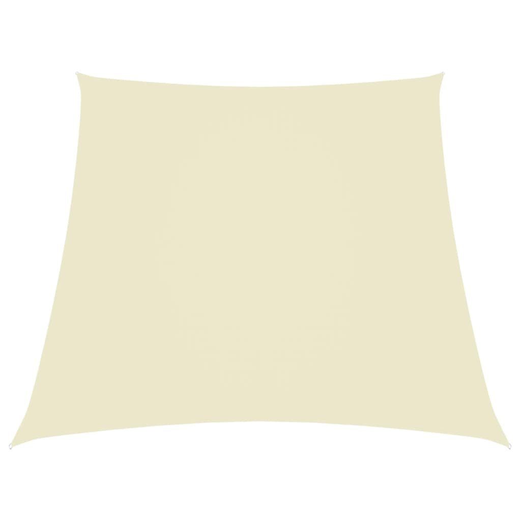 vidaXL Sonnensegel Sonnensegel Oxford-Gewebe Trapezförmig 2/4x3 m Cremeweiß, (1-tlg)