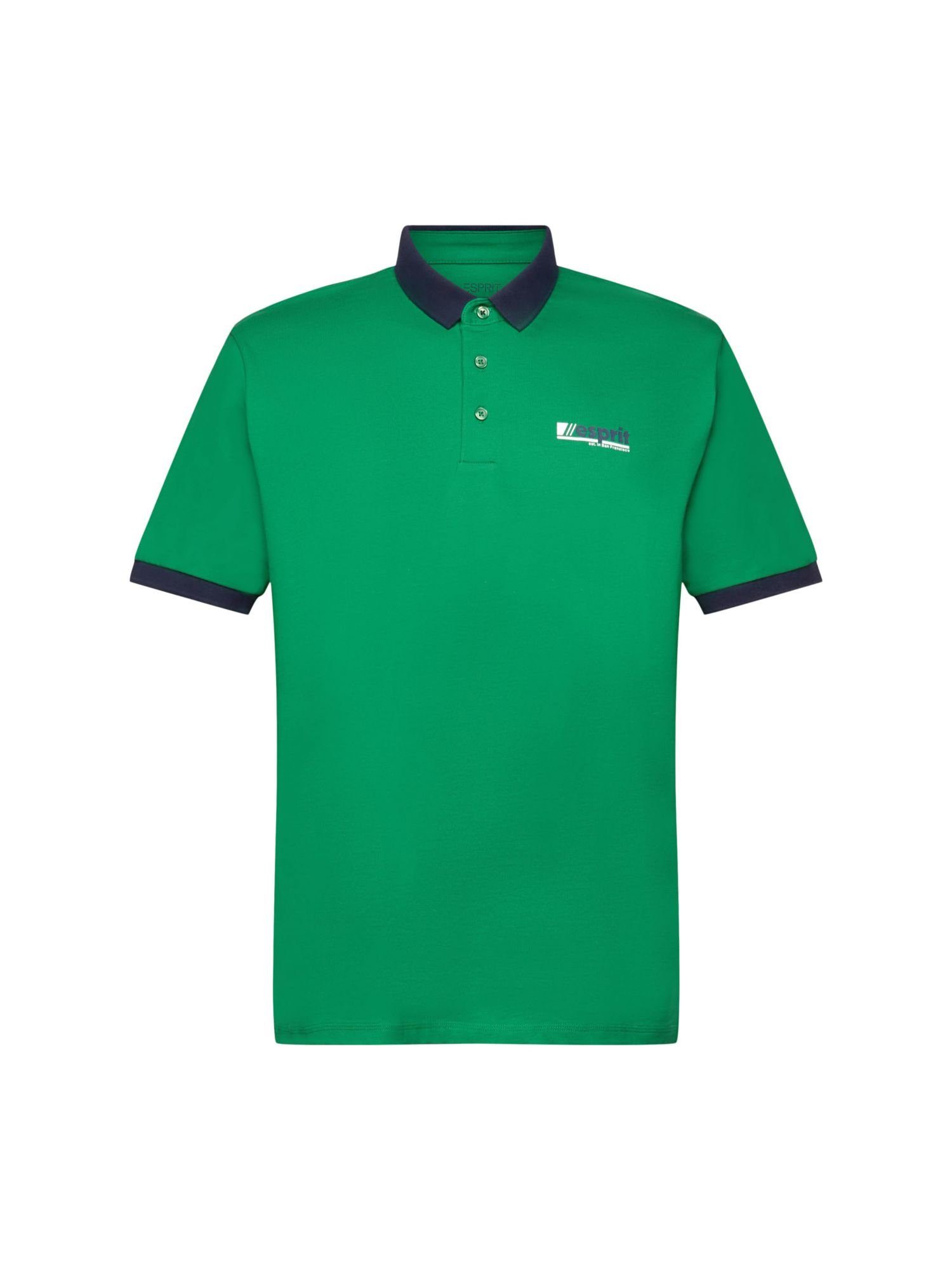 edc Esprit Baumwolljersey Poloshirt Logo-Print mit aus Poloshirt by