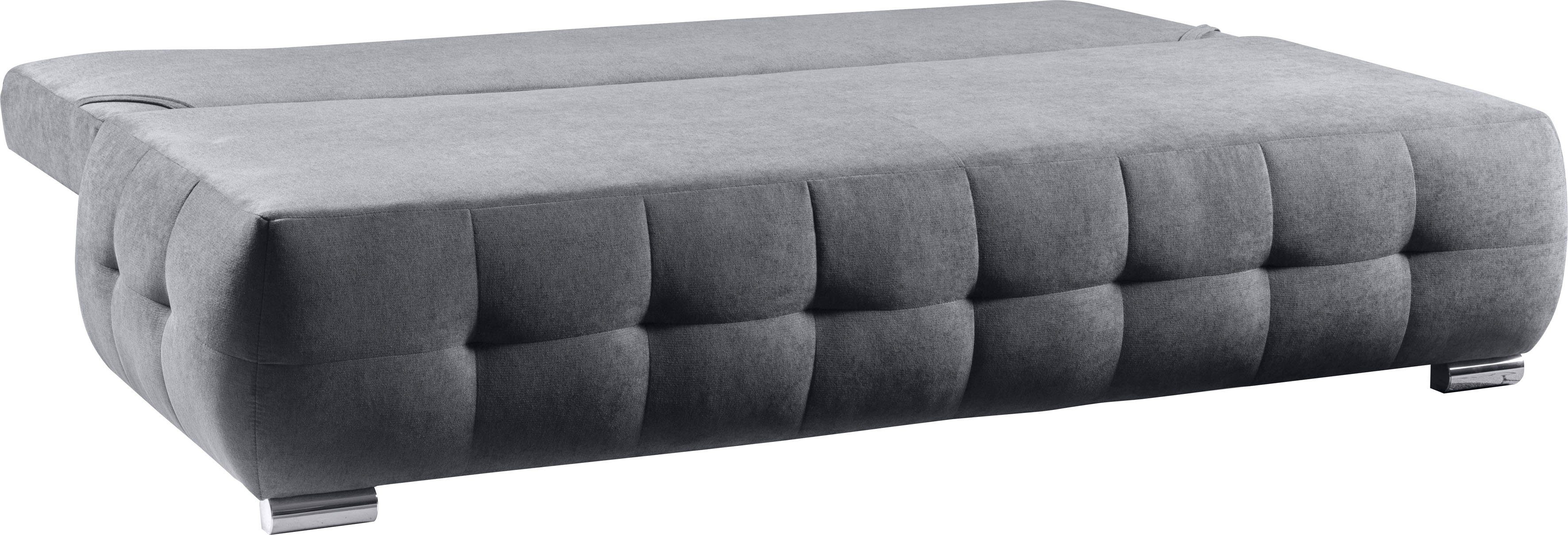 Schlafcouch und Schlafsofa grau | & WERK2 Federkern Indigo, mit Bettkasten | 2-Sitzer grau Sofa grau