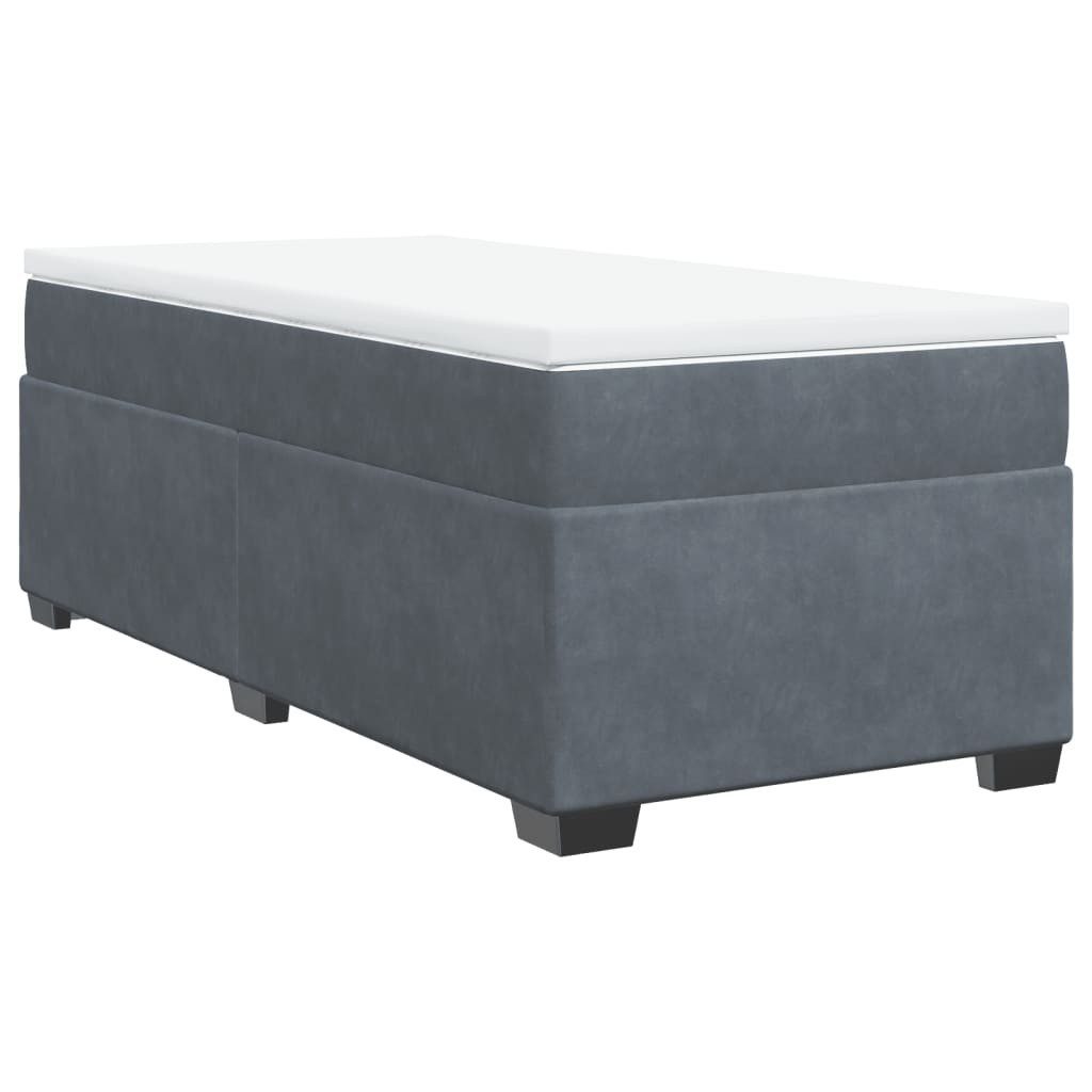 vidaXL Bett Boxspringbett mit Matratze Dunkelgrau günstig online kaufen