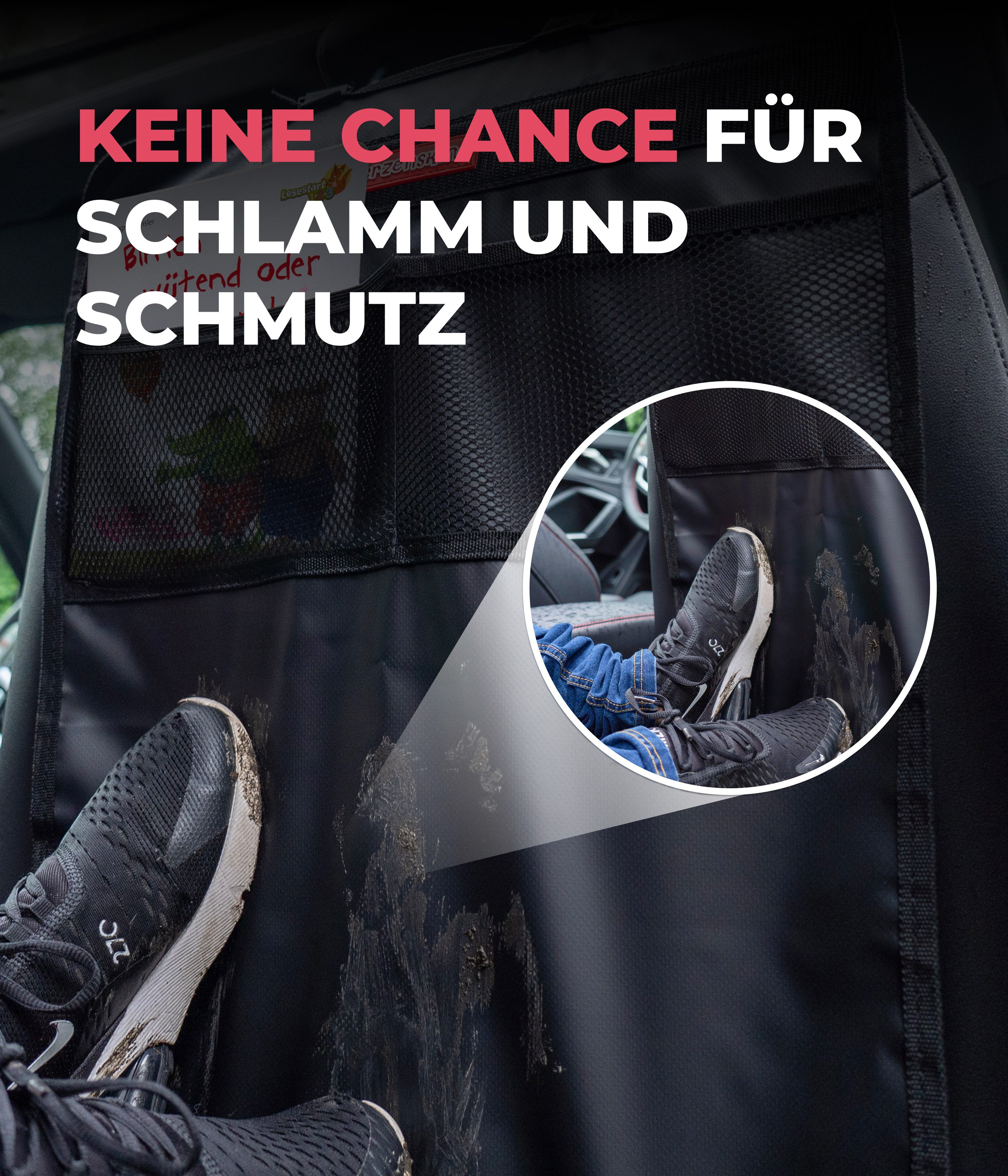 Herzenskind car seat back protector, 1-piece.