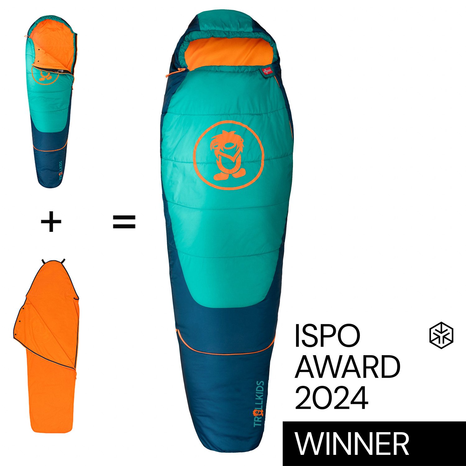 TROLLKIDS Schlafsack Kids Femund 3in1 Sleeping Bag