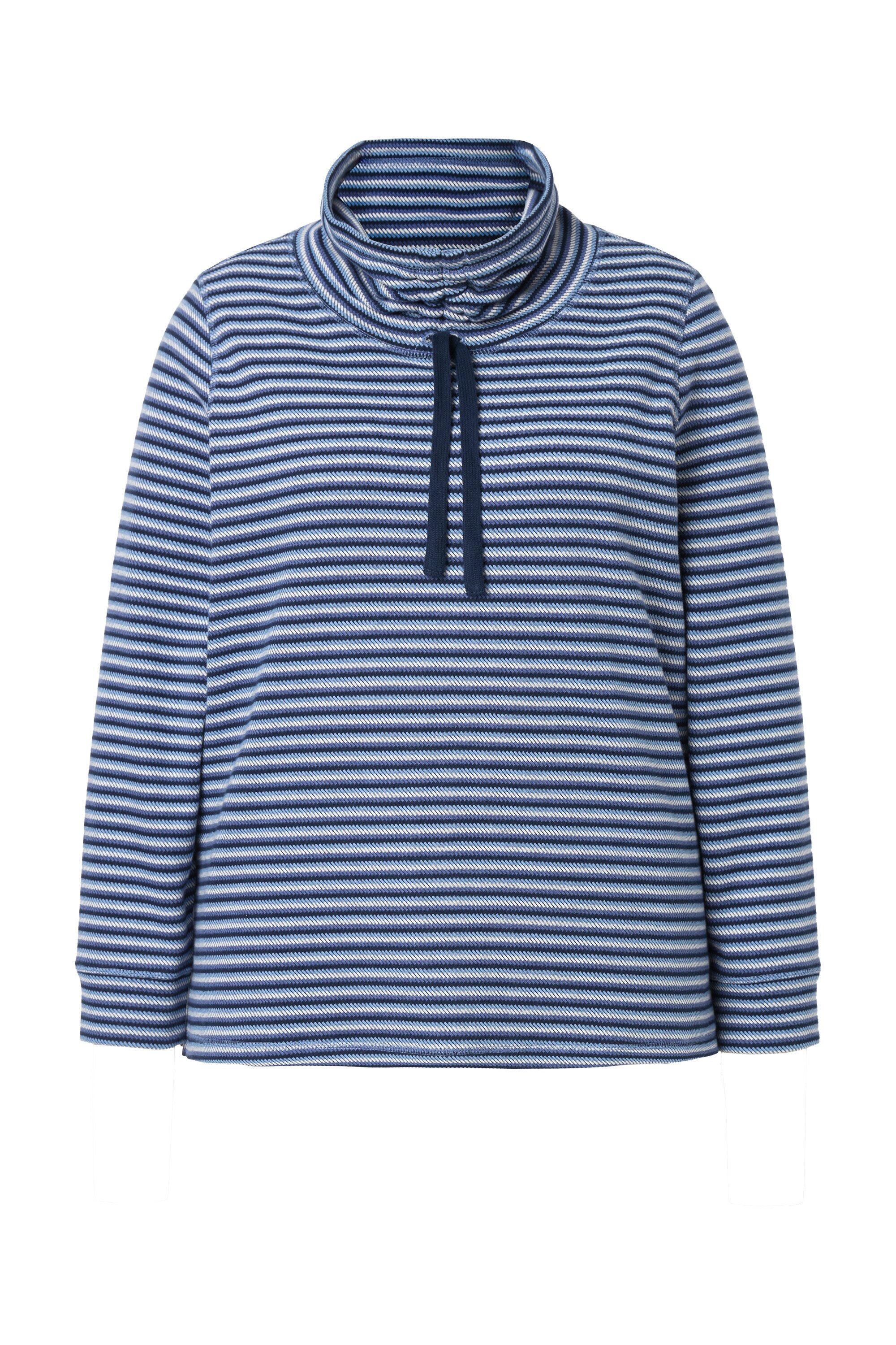 Ulla Popken Sweatshirt Sweatshirt Stehkragen Langarm Biobaumwolle günstig online kaufen