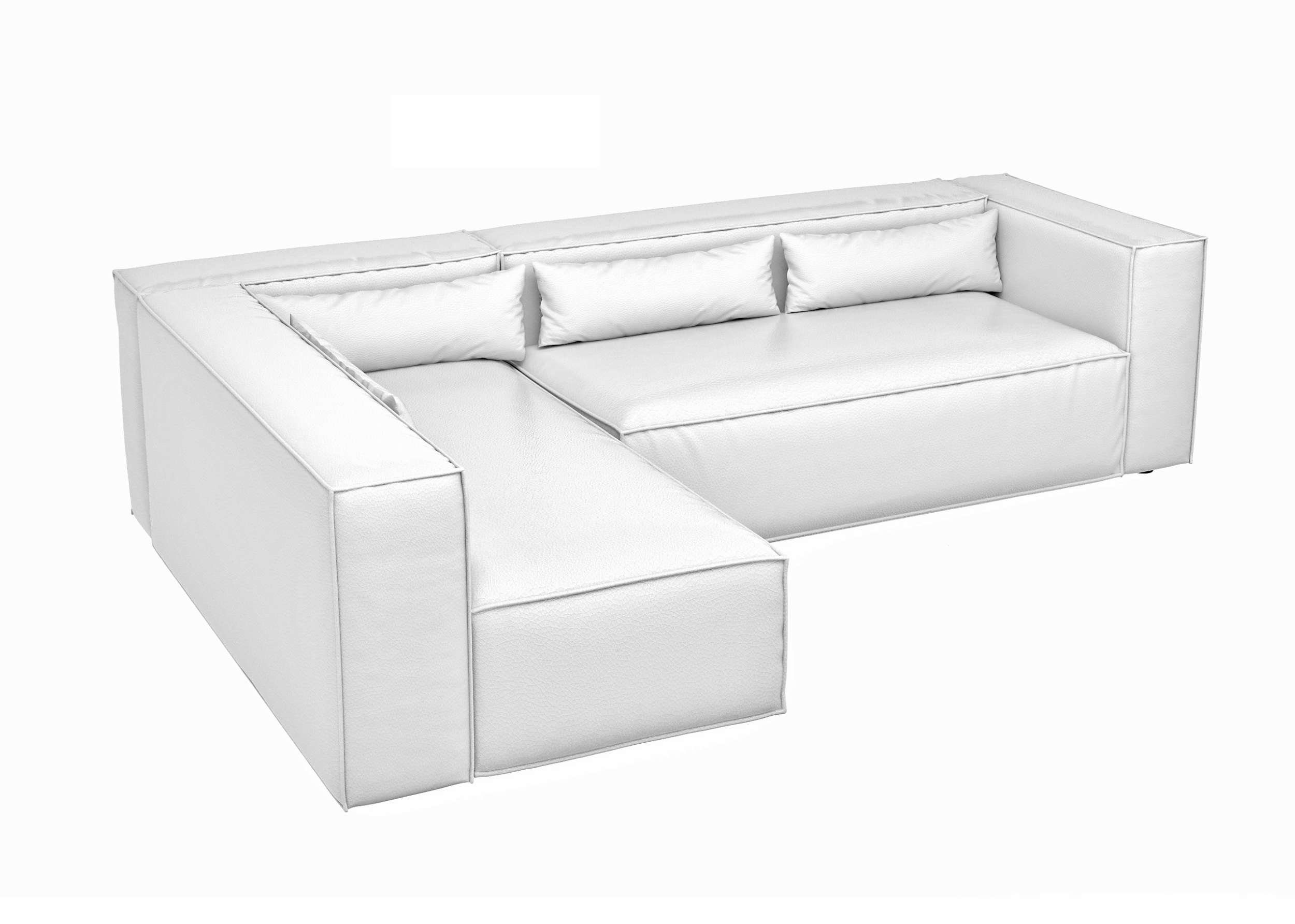 Stylefy Ecksofa Floren, L-Form, Wellenfederung, Design frei oder links im Eckcouch, rechts bestellbar, Modern Metall, mit Raum stellbar, mane