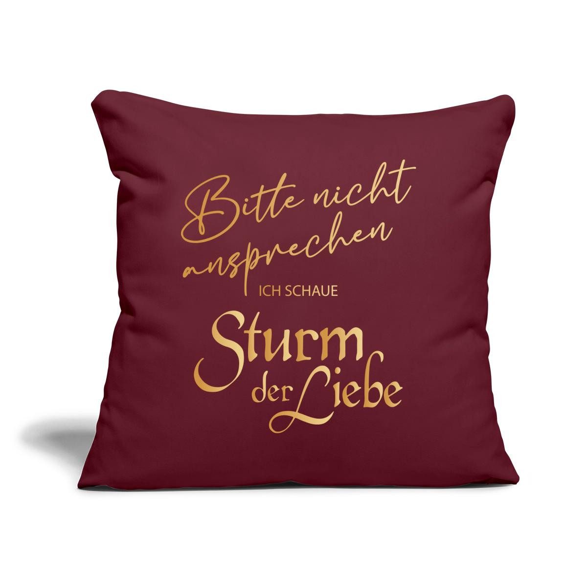 Spreadshirt Sofakissen Sturm Der Liebe Bitte Nicht Ansprechen Lustiger Spruch Kissen mit Füll