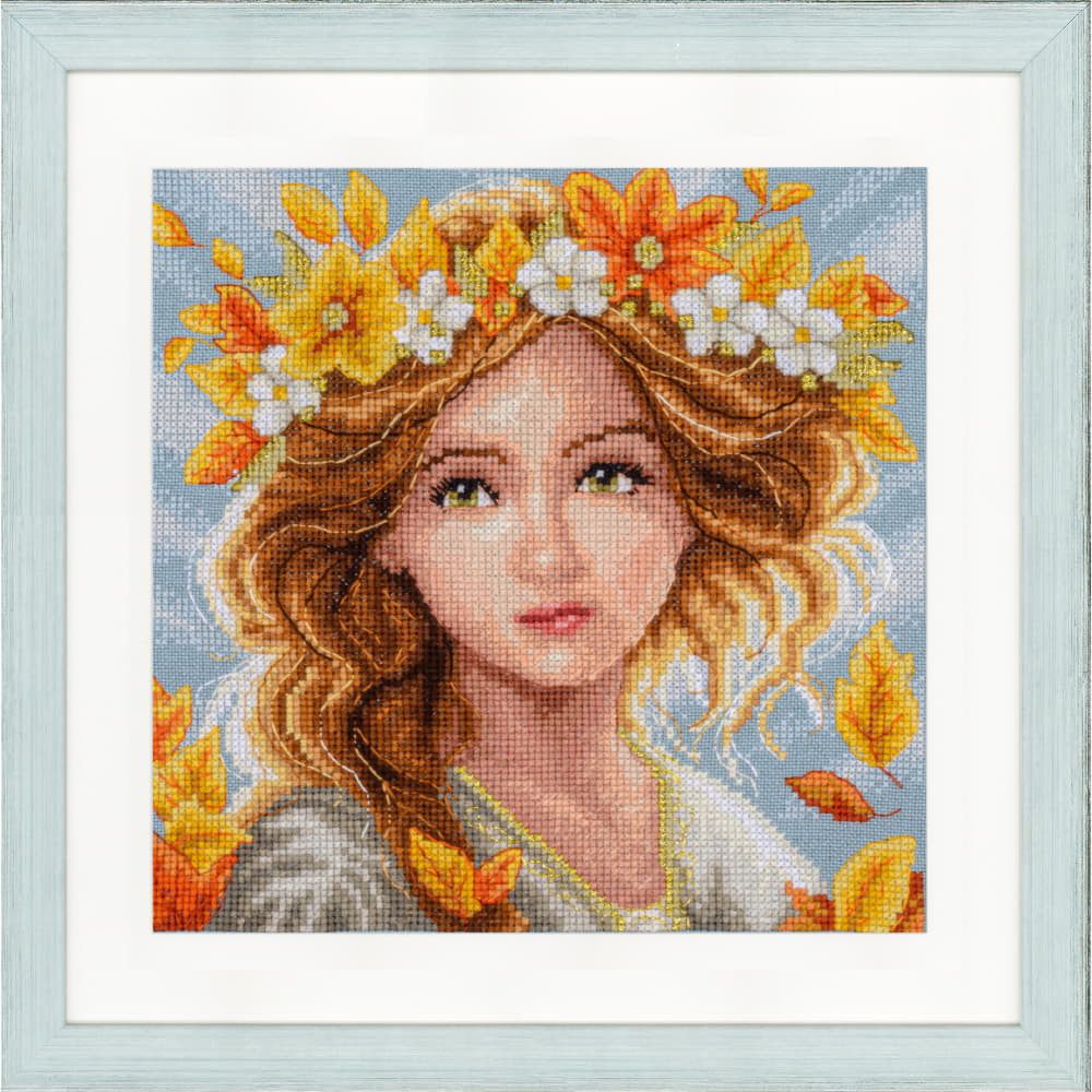 Lanarte Kreativset Lanarte kit de punto de cruz contado "Romance, Cosecha", 18x18cm, (embroidery kit by Marussia)
