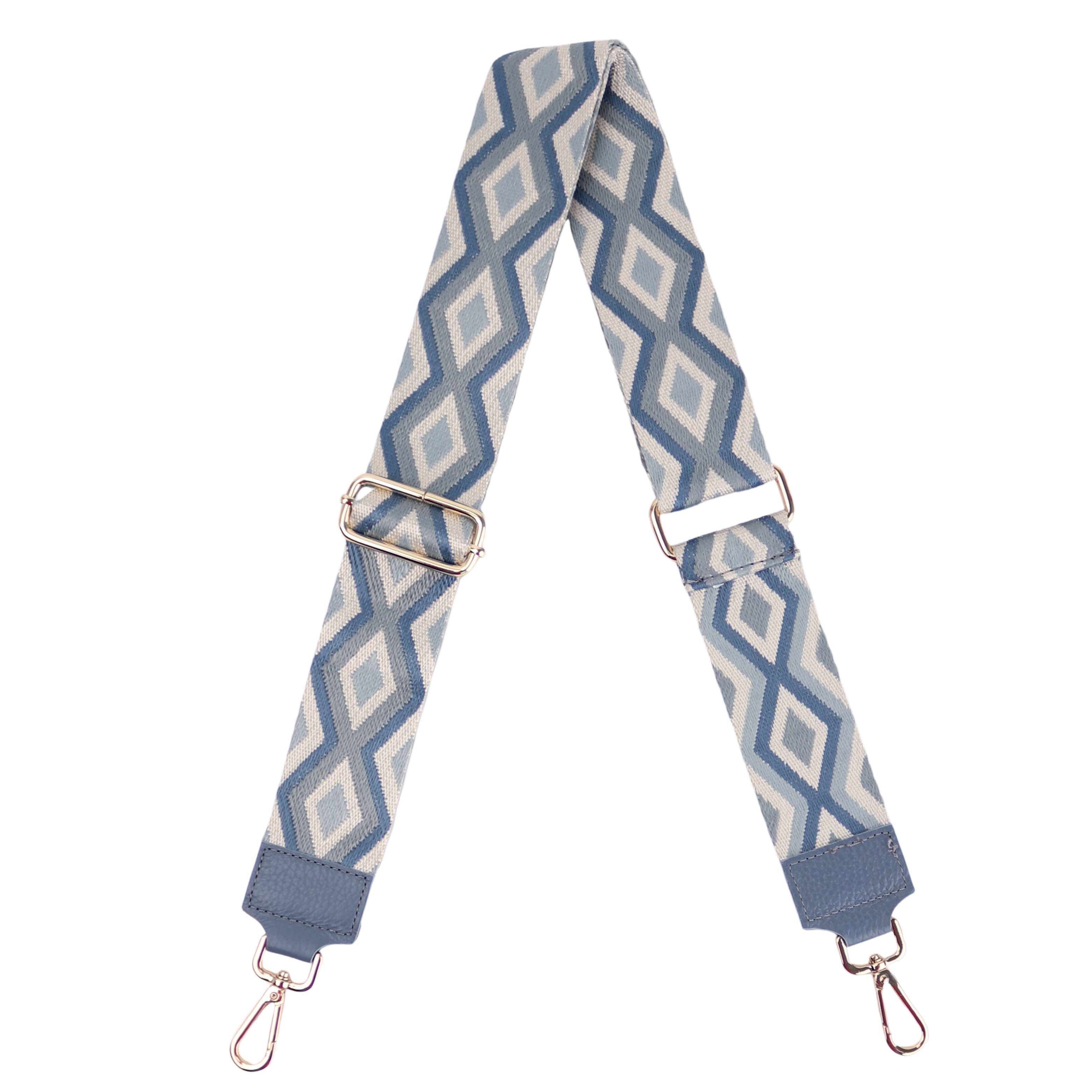 MIRROSI Плечевые ремни Made in Italy aus Echtleder Schultergurt für Tasche zum Wechseln (Mit GOLDENEN Karabinern, 1x Taschengurt; Bohemian Style)