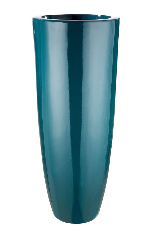 GILDE Blumentopf GILDE Pflanzgefäß Konus - blau - H. 92cm x D. 36cm