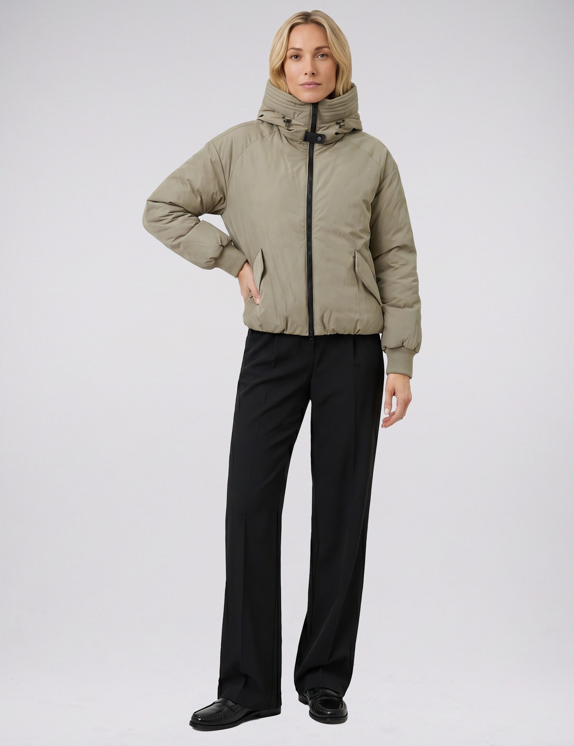 No.1 COMO Blouson LECCE mit hochabschließender Kapuze