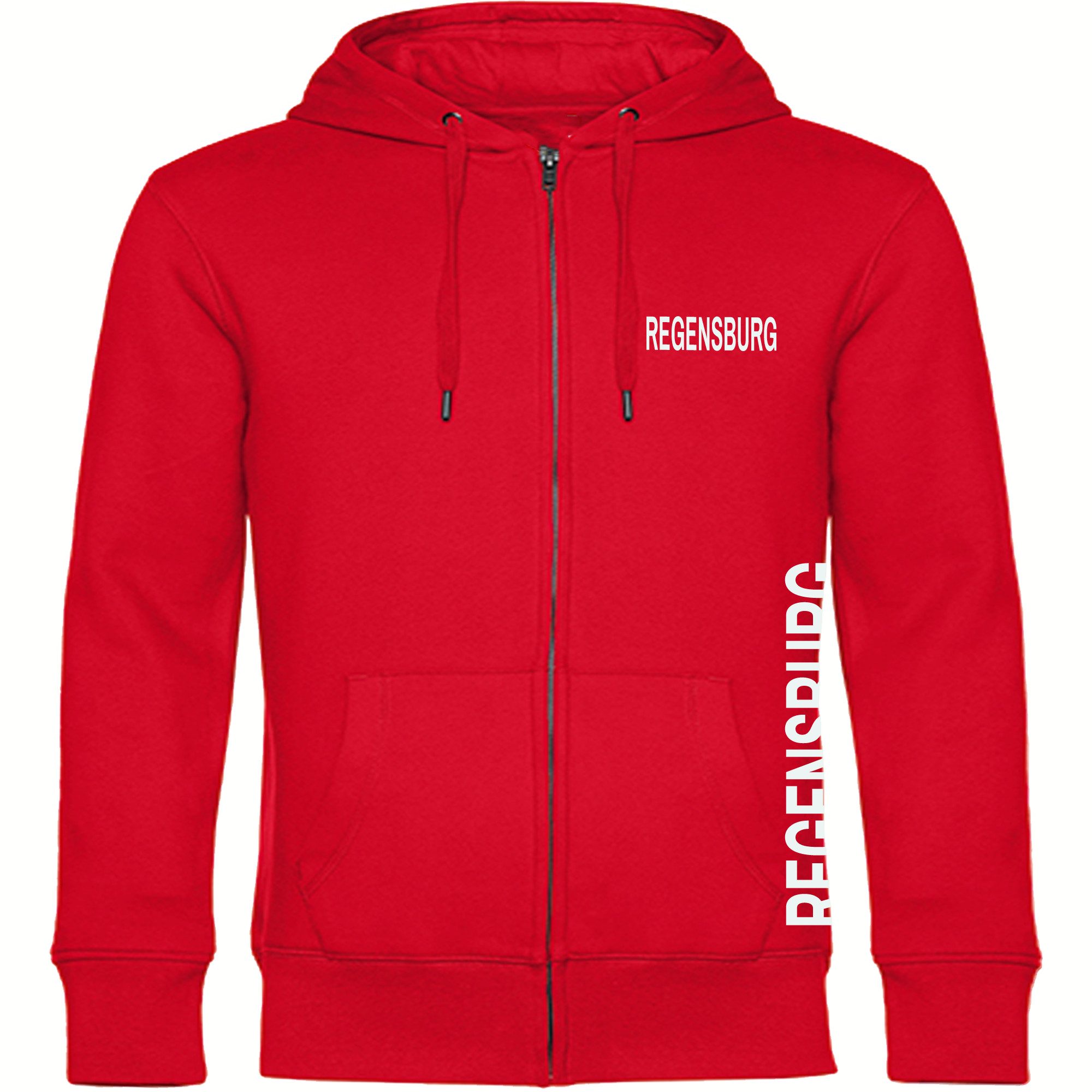 Kapuzensweatjacke Regensburg - Brust & Seite - Sweat
