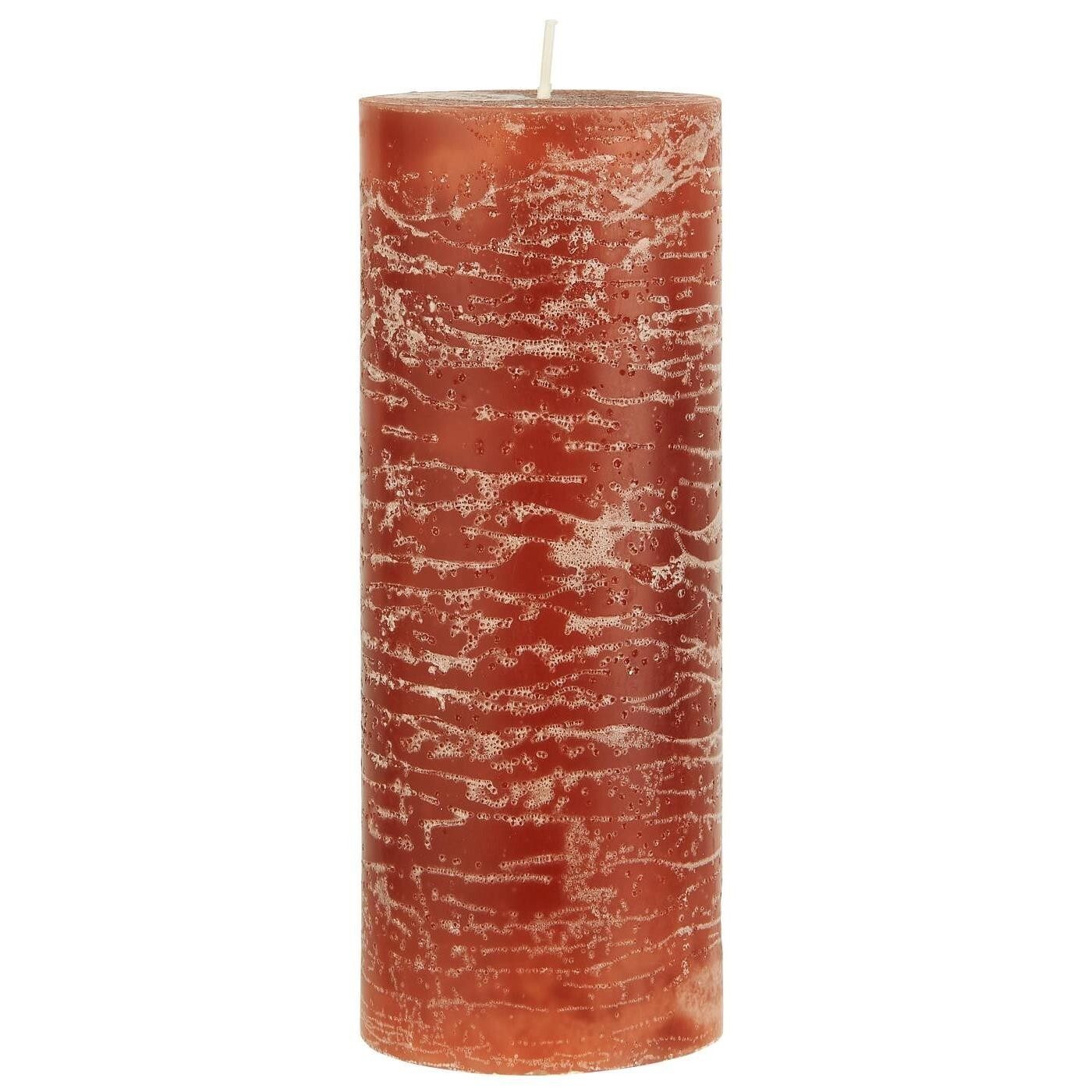 Ib Laursen Rustic-Kerze Rustikale Stumpenkerze durchgefärbt Kerze Tischkerze, Dekorative Stumpenkerze mit rustikaler Oberfläche und natürlichem Look