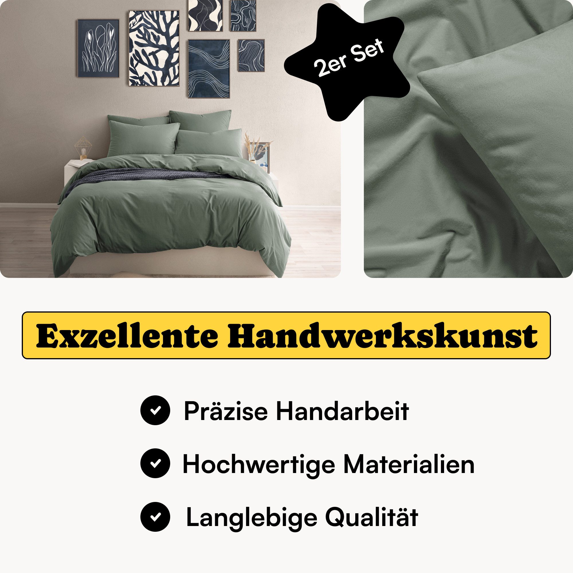 Seralino Kissenbezüge Perkal Kissenbezug (100% Baumwolle) weich angeraut, h günstig online kaufen