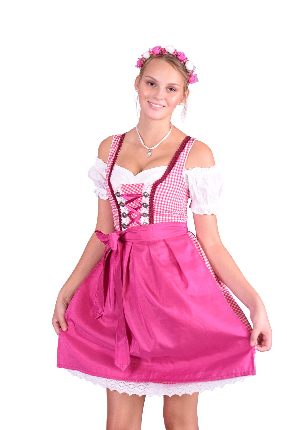 Entari Dirndl Trachtenkleid Pink kariert 301gt günstig online kaufen