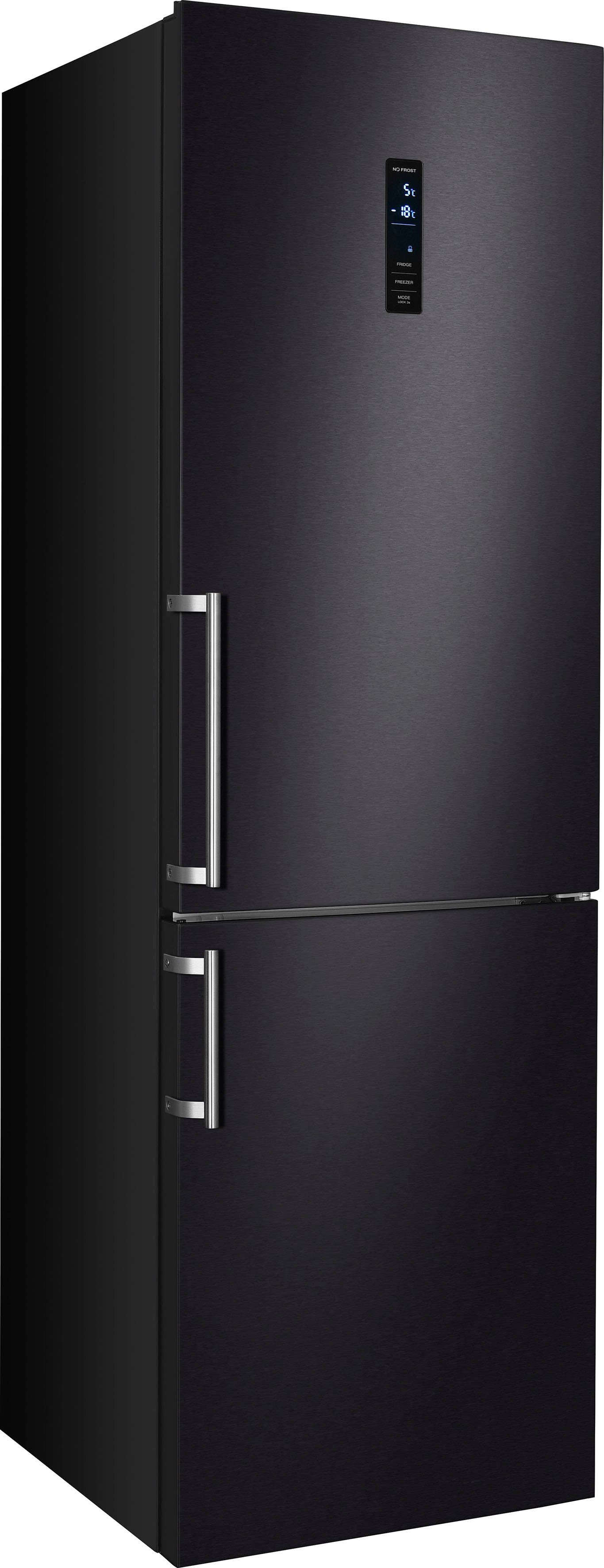 Hanseatic Kühl-/Gefrierkombination HKGK19560CNFDBI, 195 cm hoch, 60 cm breit, Schnellgefrierfunktion, Eco-Modus, NoFrost, Display, Türalarm