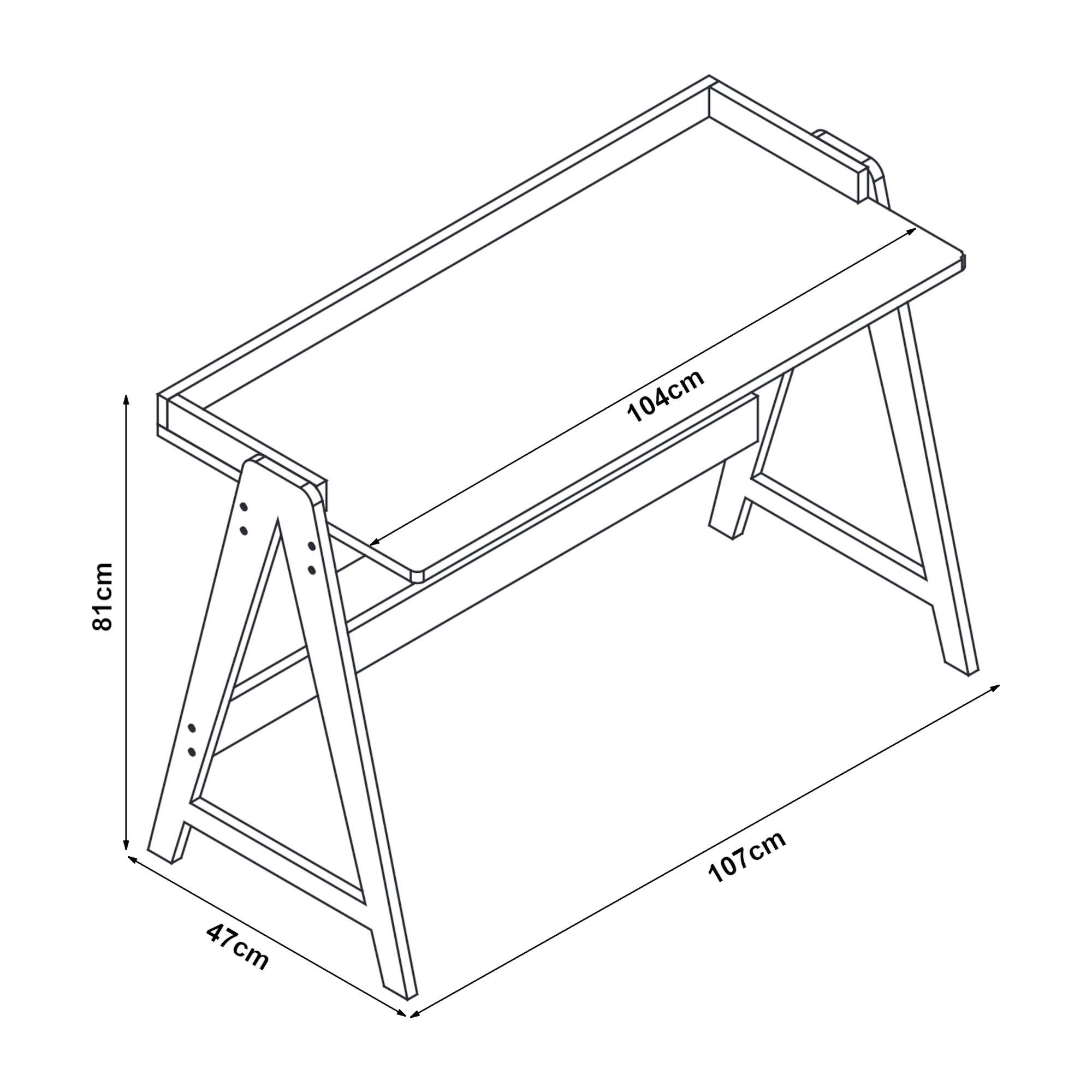 en.casa Schreibtisch, »Härryda« Bambus 107x47x81cm Natur