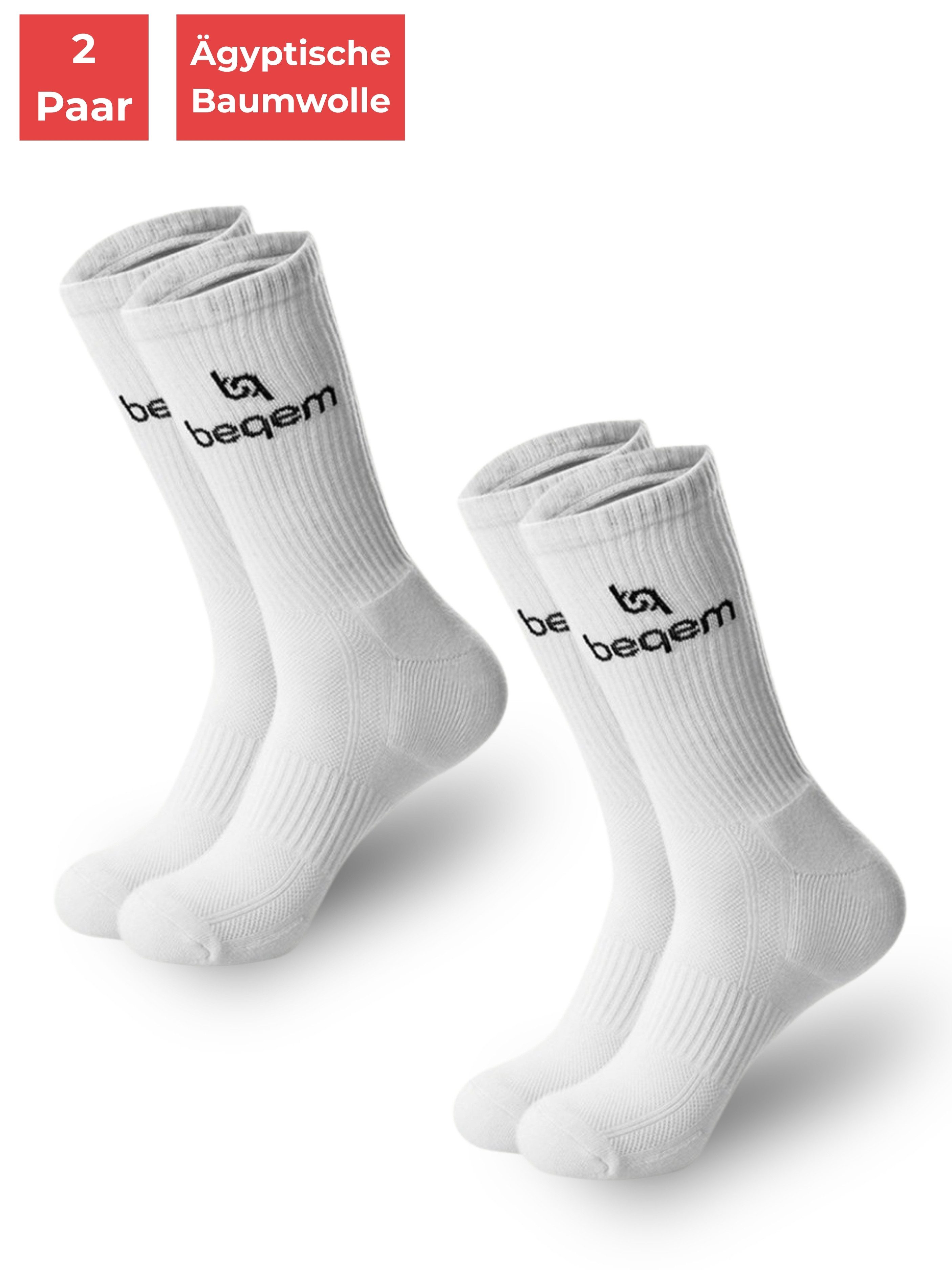 beqem Sportsocken Tennissocken ägyptische Baumwolle OEKO-TEX