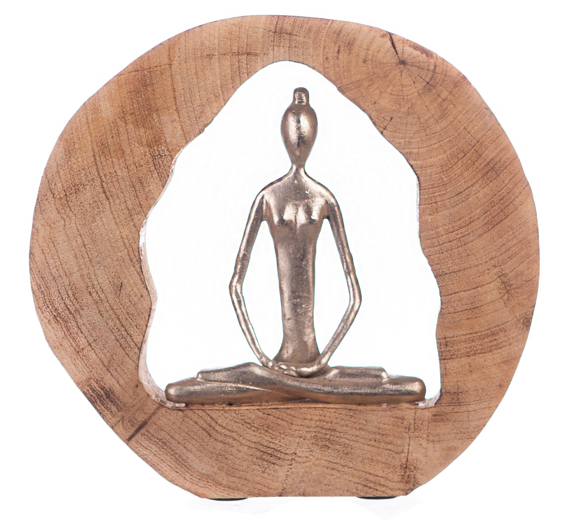 GILDE Dekofigur Skulptur Health, silber/natur (1 St), silberfarben/natur, Aluminium