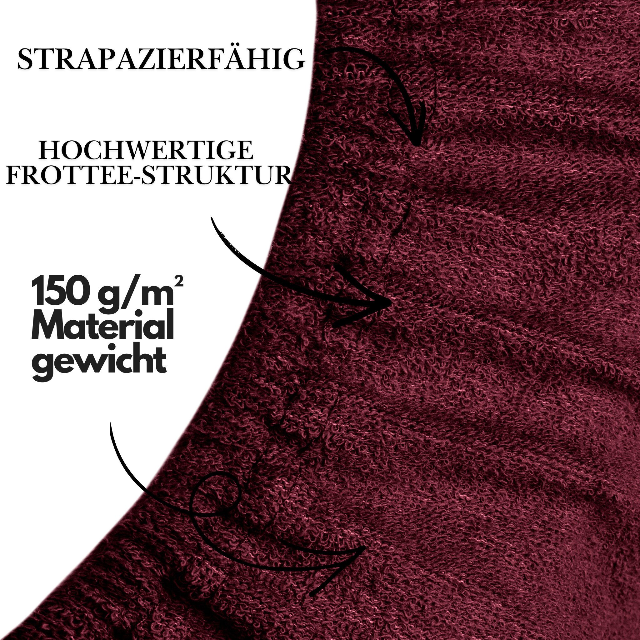 DH DEIN . HAUS Spannbettlaken Frottee SOFT, Baumwolle, Gummizug: rundum, (1 Stück), weich saugfähig atmungsaktiv Rundumgummi formstabil bis 20 cm – Bild 3 von 5