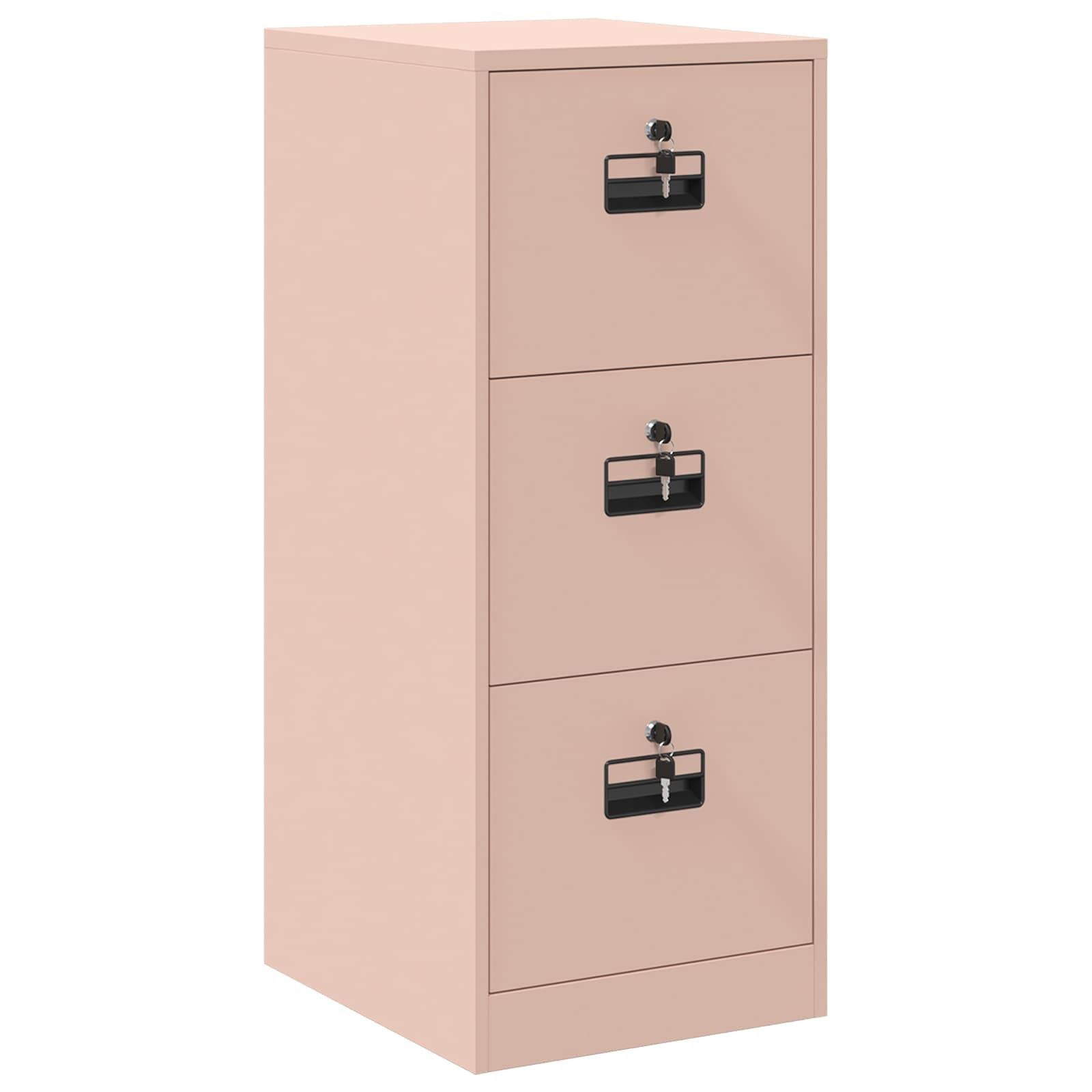 vidaXL Aktenschrank 44 x 50 x 106,5 cm Aktenschrank Rosa 44x50x106,5 cm Kaltgewalzter Sta