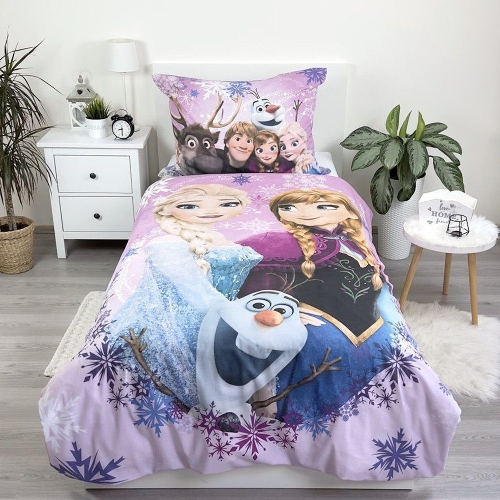 Disney Frozen Kinderbettwäsche Disney Frozen Purple Eiskönigin Anna Elsa 14 günstig online kaufen