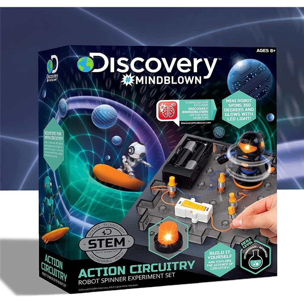 Discovery Adventures Discovery Kids Lernspielzeug Circuitry Action Experiment Robot Spinner, Experimentierkasten Elektrokasten Forscherkasten