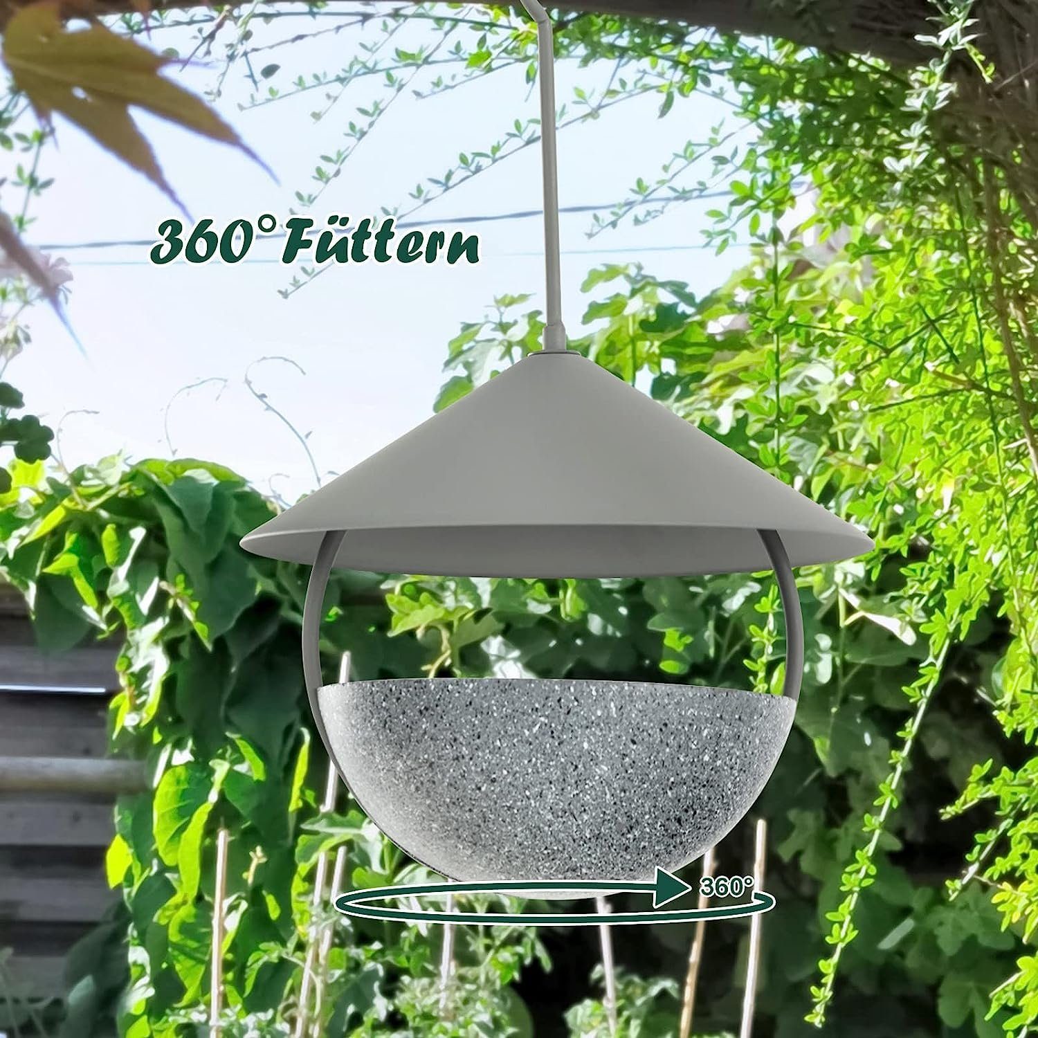 KOMFOTTEU Vogelhaus 2-in-1-Futterspender & Vogelbad, mit günstig online kaufen