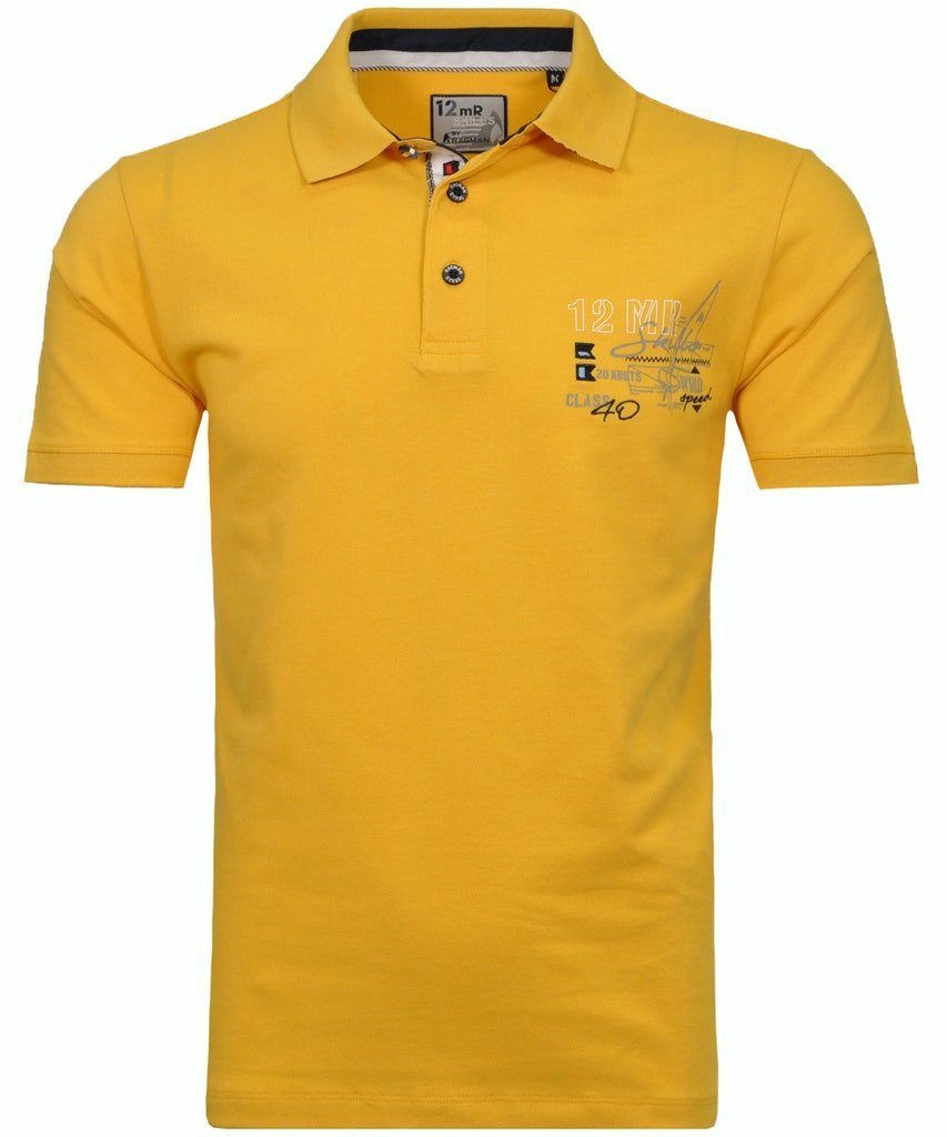 RAGMAN Poloshirt mit Application 505-GELB | Poloshirts