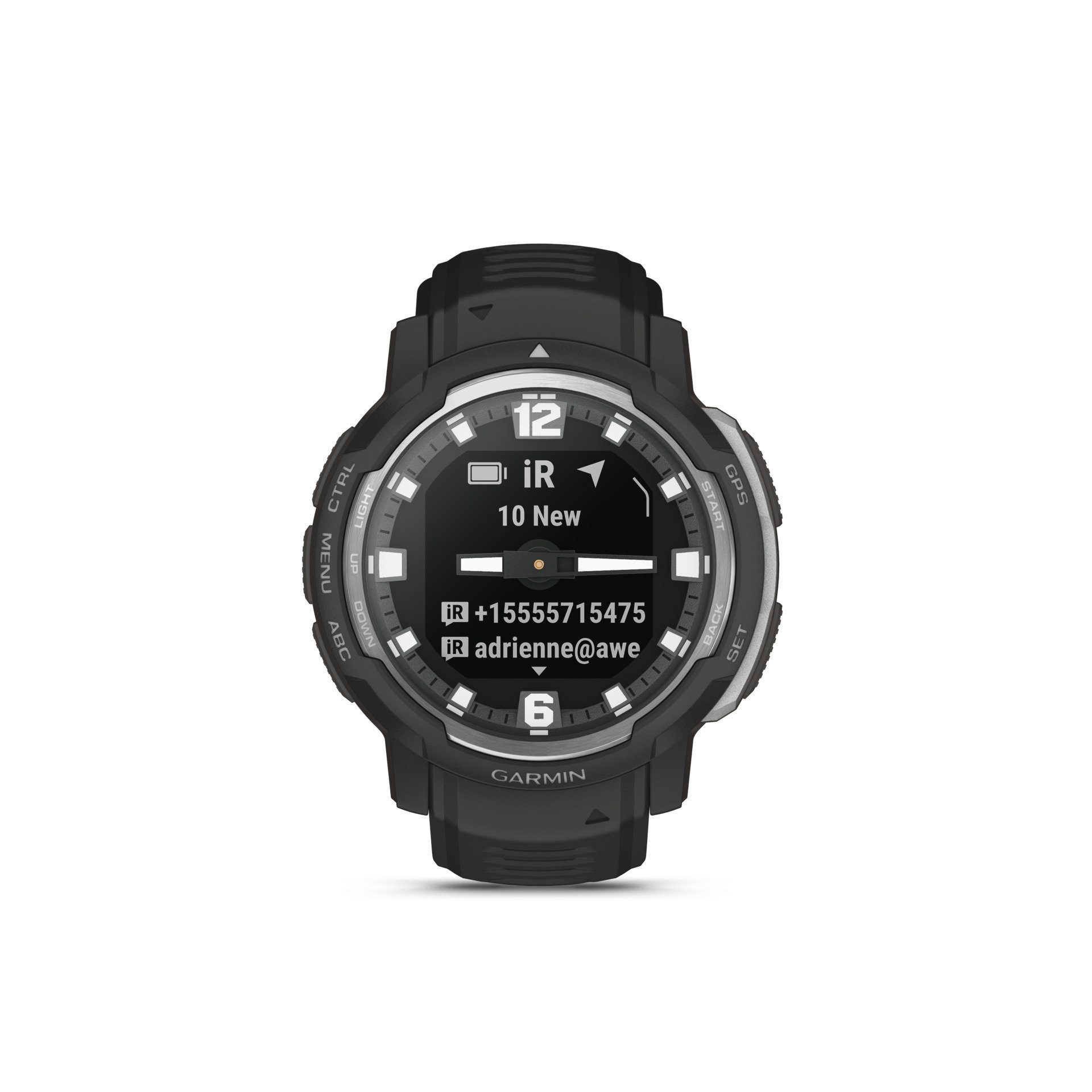 Garmin | schwarz Schwarz Zoll) CROSSOVER cm/0,9 (2,3 Smartwatch INSTINCT