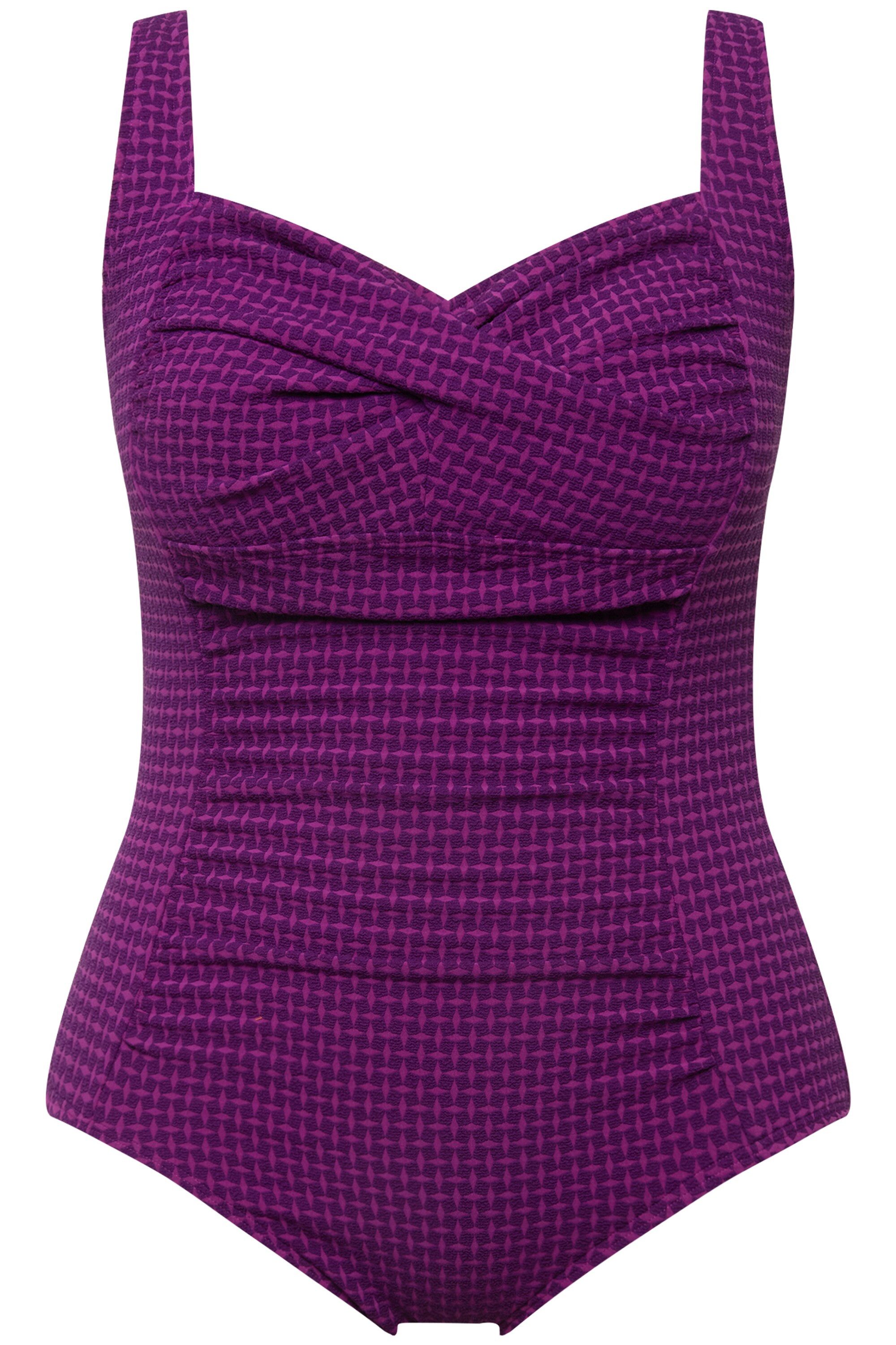Ulla Popken Badeanzug Badeanzug drapiert Softcups günstig online kaufen