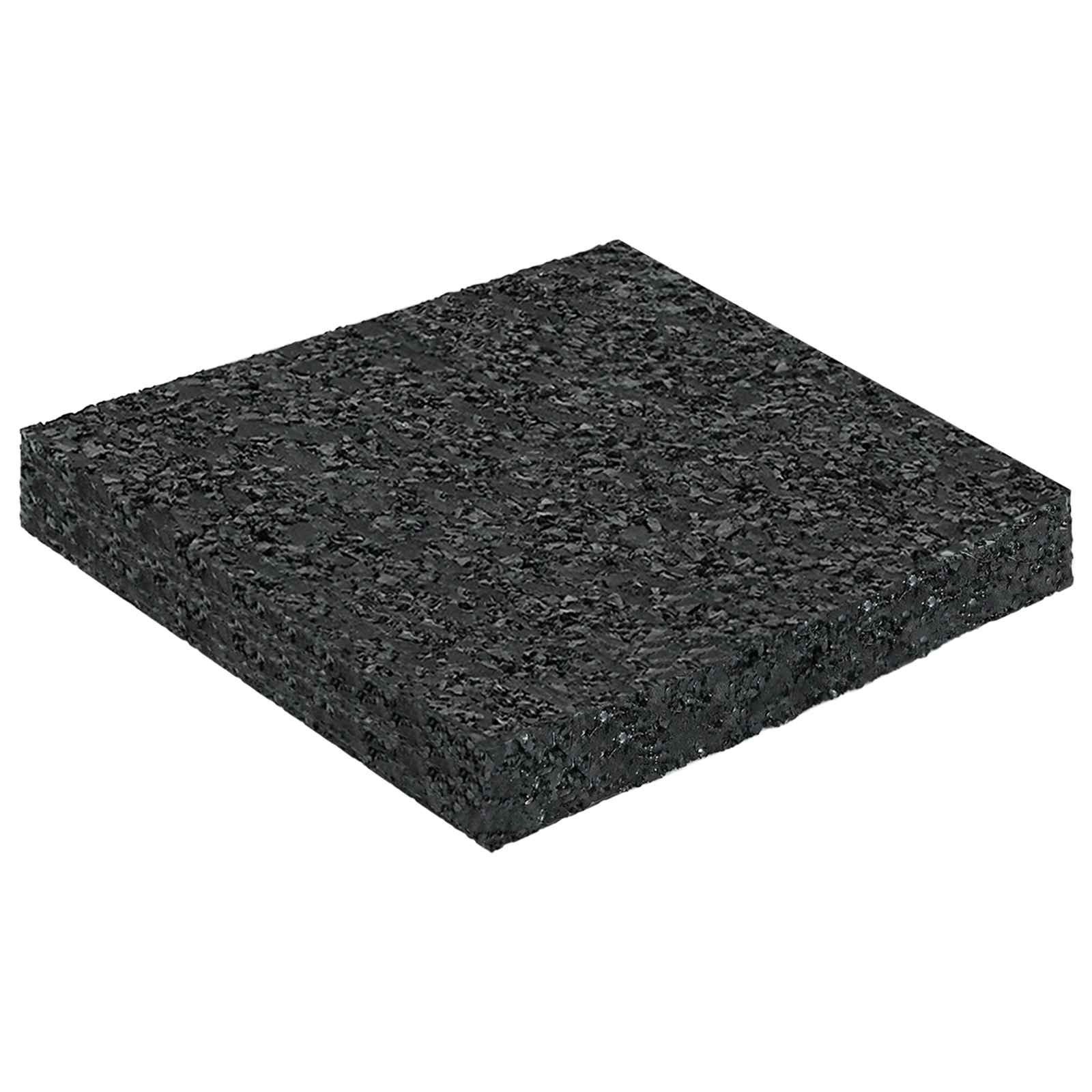 Gummimatte Gummigranulat-Patiopad Schwarz 9 x 9 x 1 cm Gummi