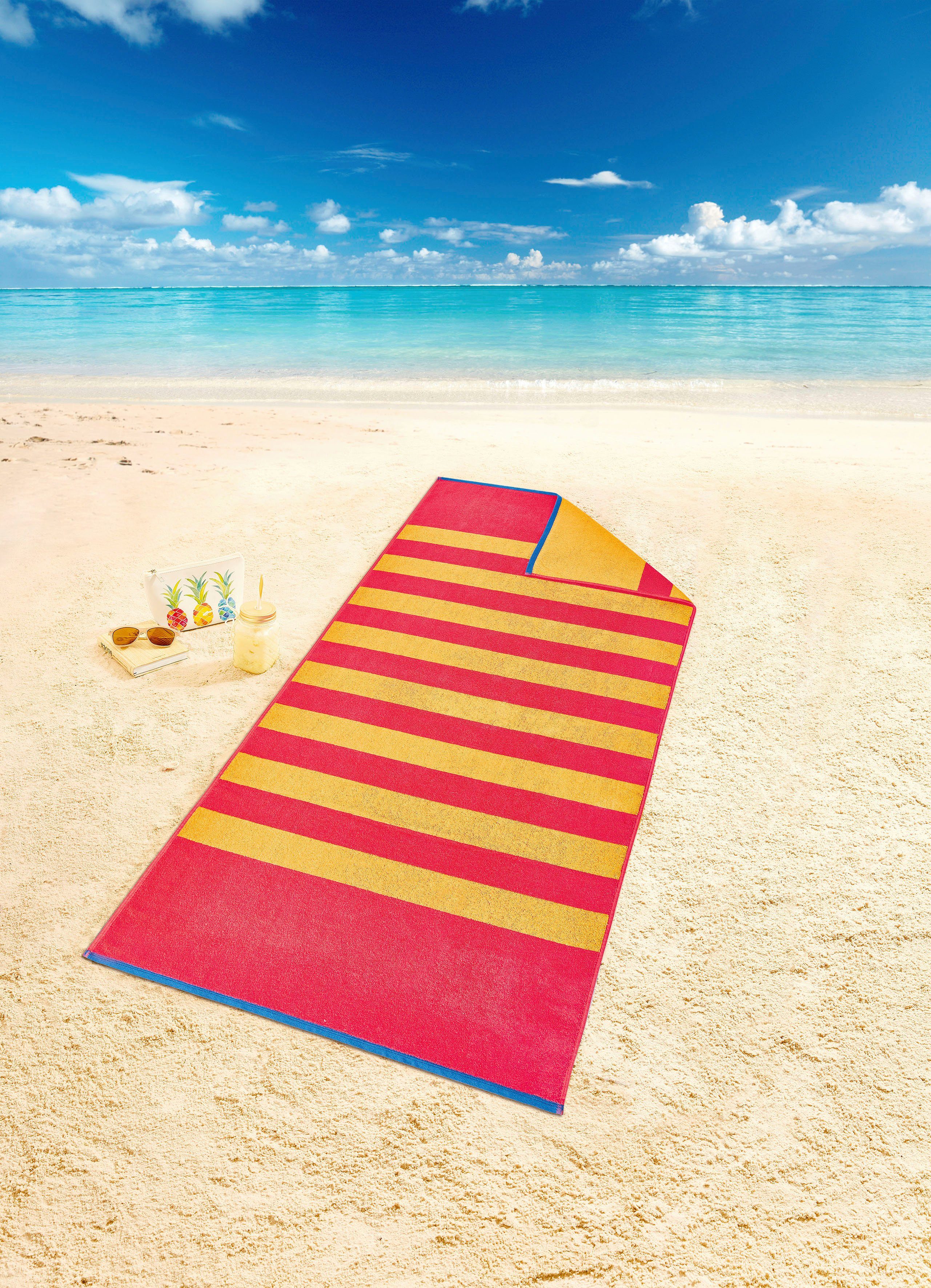 Dyckhoff Strandtuch Stripes, Zwirnfrottee (1-St), 100% günstig online kaufen