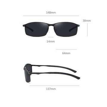 FIDDY Sonnenbrille Polarisierte Sport-Sonnenbrille für Herren, (1-St., Metallfeder-Radsport-Sonnenbrille) Modisch und vielseitig