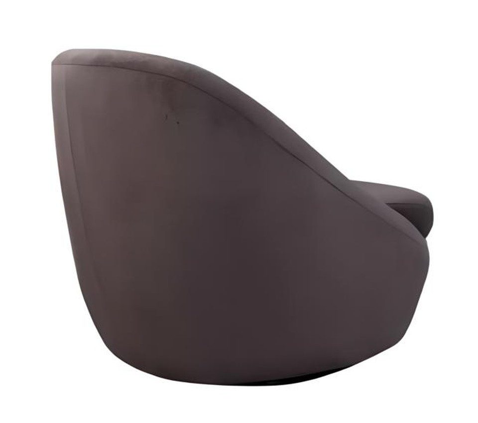 Xlmoebel Loungesessel Drehbarer Lounge Sessel in Braun mit gepolsterten Armlehnen (1-St., Drehbarer Lounge-Sessel), Made in Europa