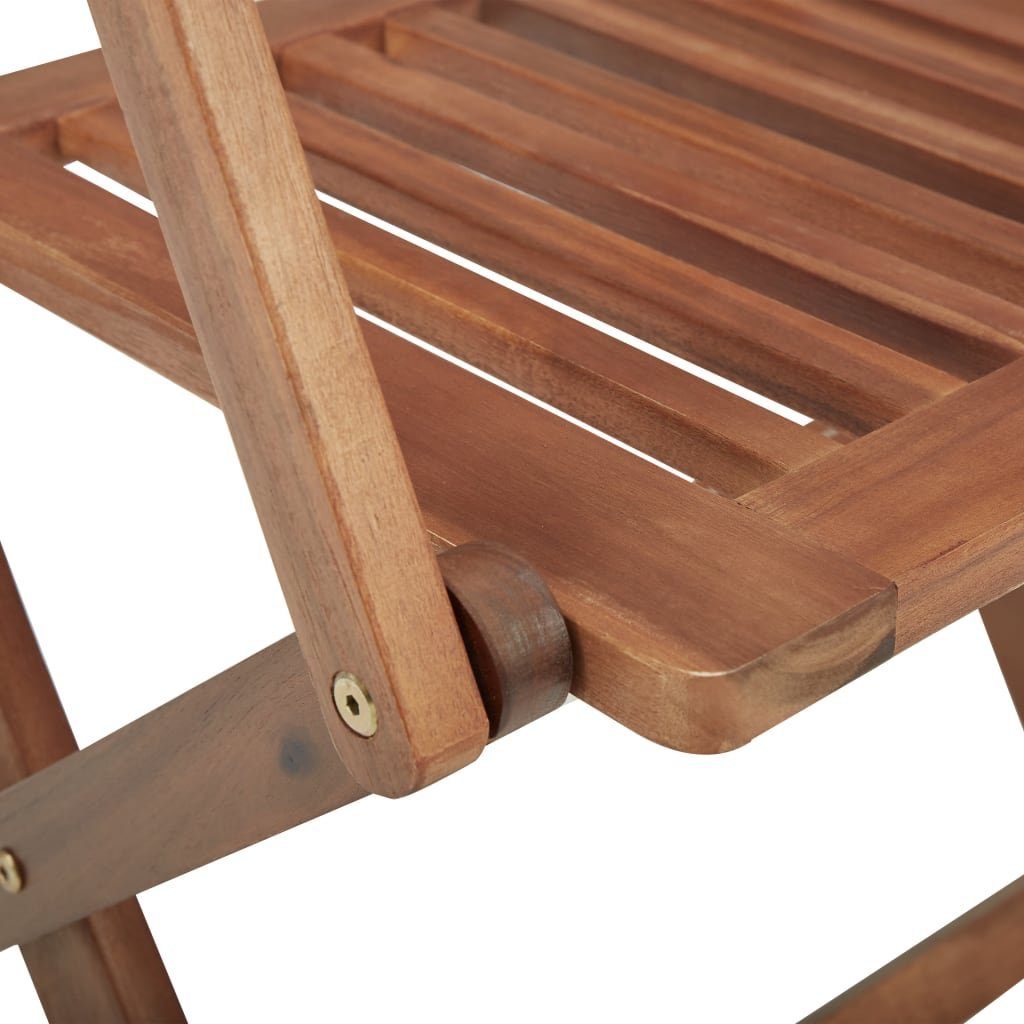 vidaXL Klappbare Gartenstuhl Massivholz Stk Gartenstühle mit Akazie Kissen 2 Holz