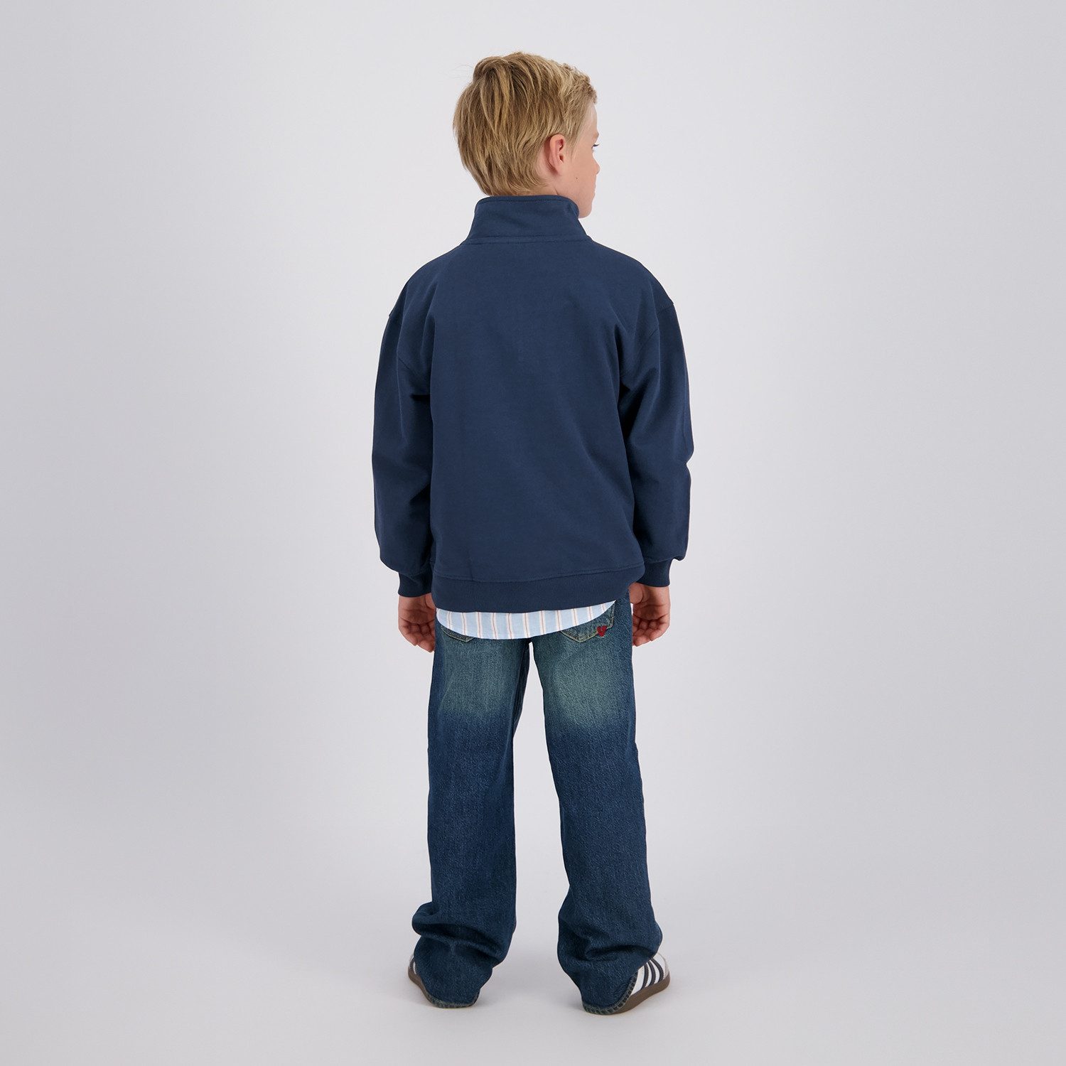 Vingino Sweater mit Troyer-Kragen und Stickerei, für Boys