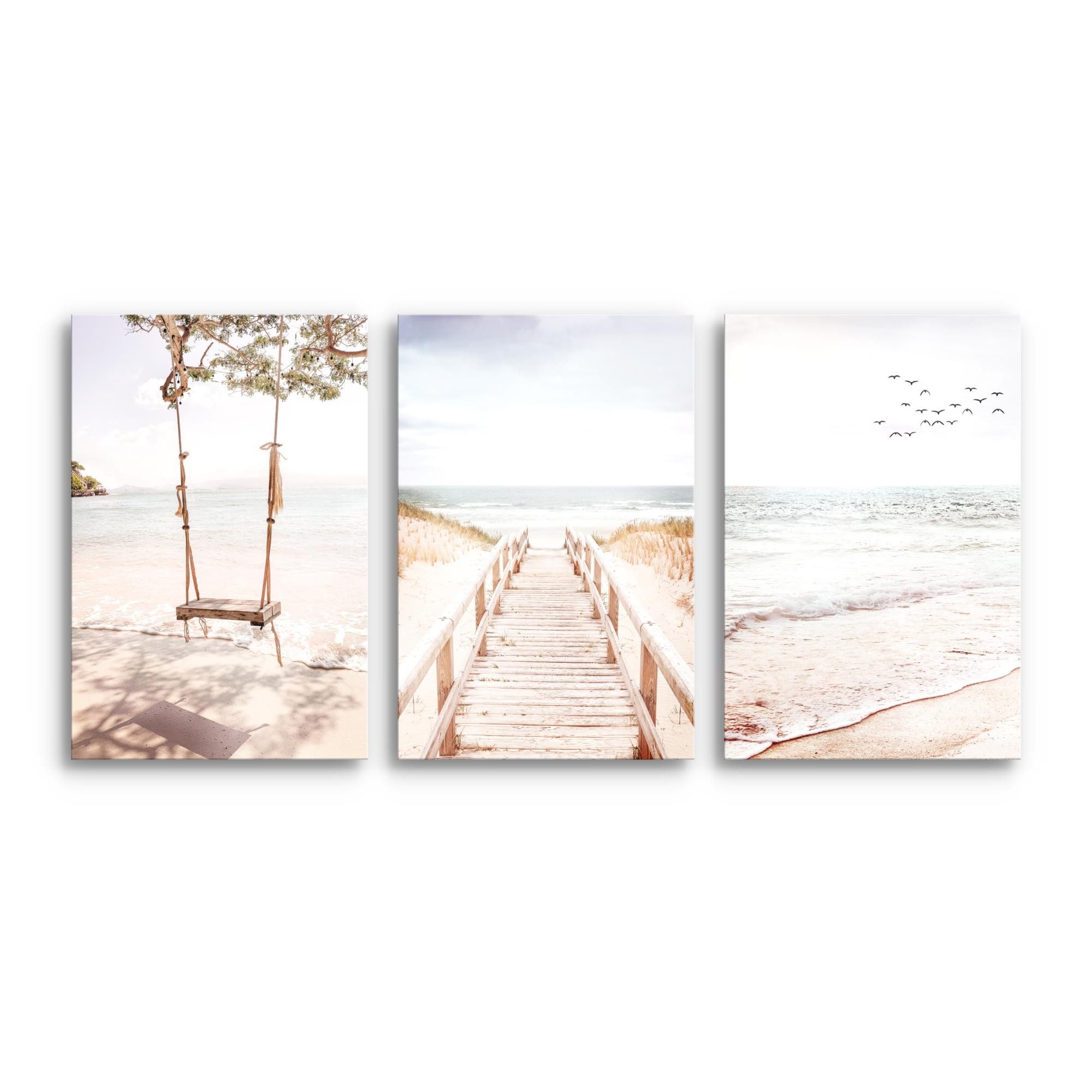 Novart Wandbild Wandbild Relax Meer Entspannung Bilder Set AUFHÄNGFERTIG, O günstig online kaufen